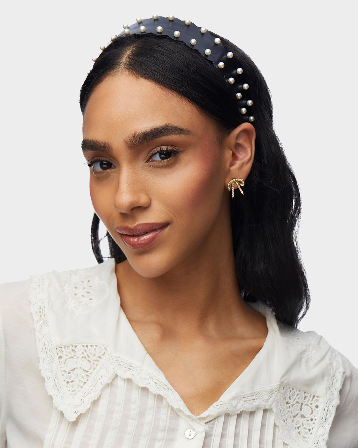 Lele Sadoughi Bessette Wavy Faux Leather Headband