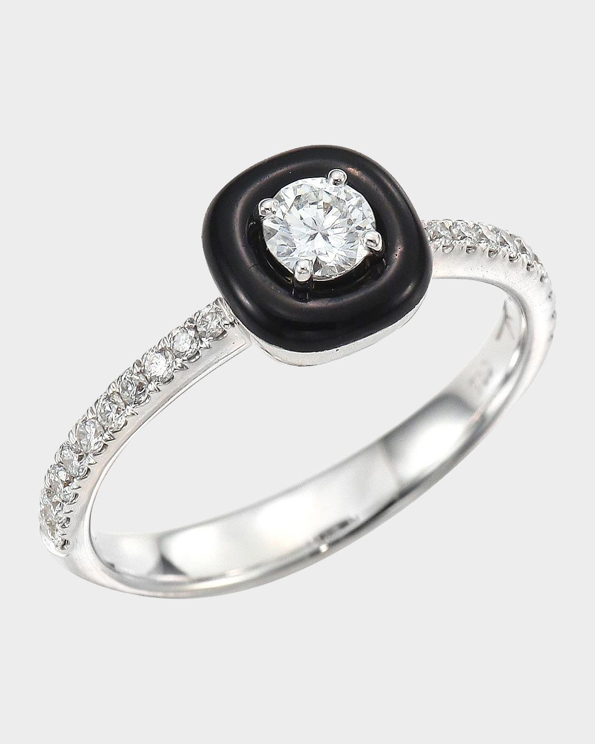 Yossi Harari Oui Diamond, Enamel & 18K White Gold Ring