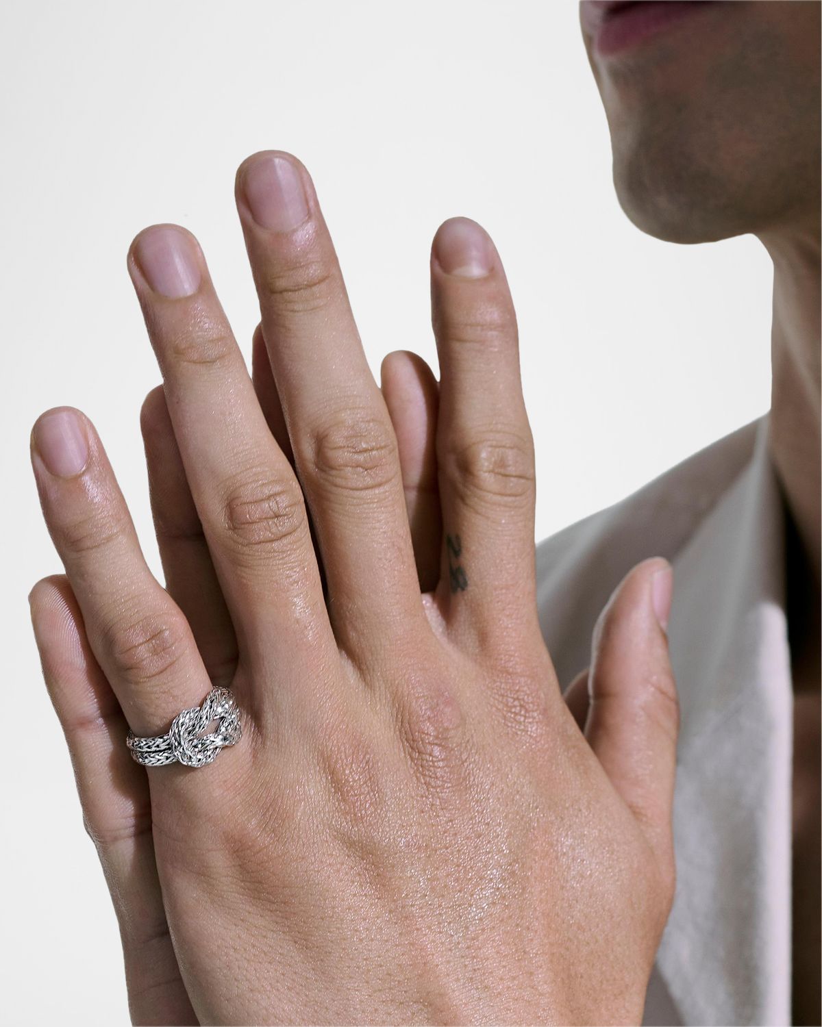 John Hardy Men 's Love Knot Ring in Sterling Silver, 5mm