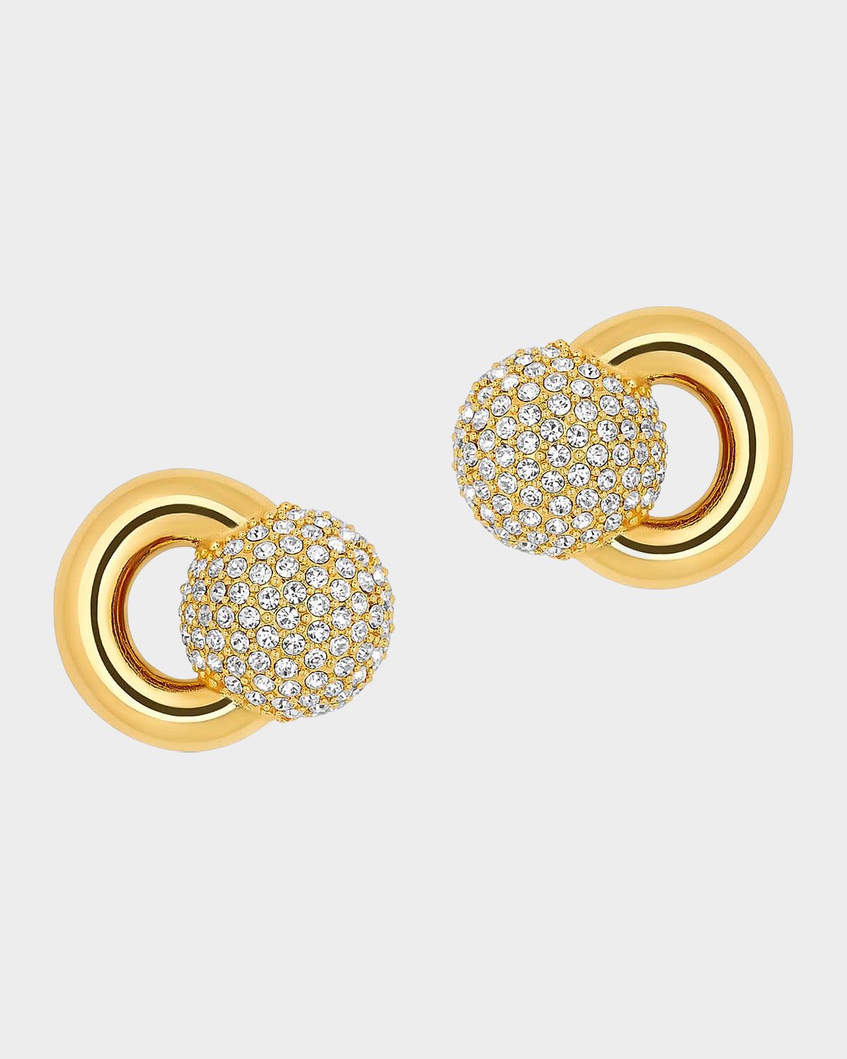 Oscar de la Renta 24K-Gold-Plated Brass & Rhinestone Stud Earrings