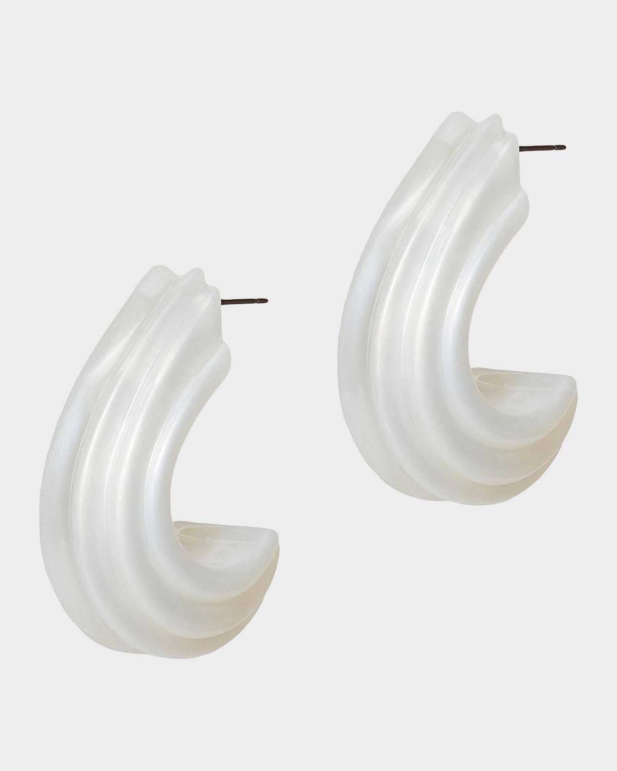 Lele Sadoughi Curved Canyon Hoop Earrings,
