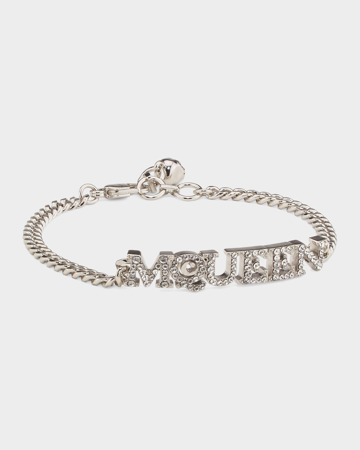 McQueen Crystal Logo Chain Bracelet