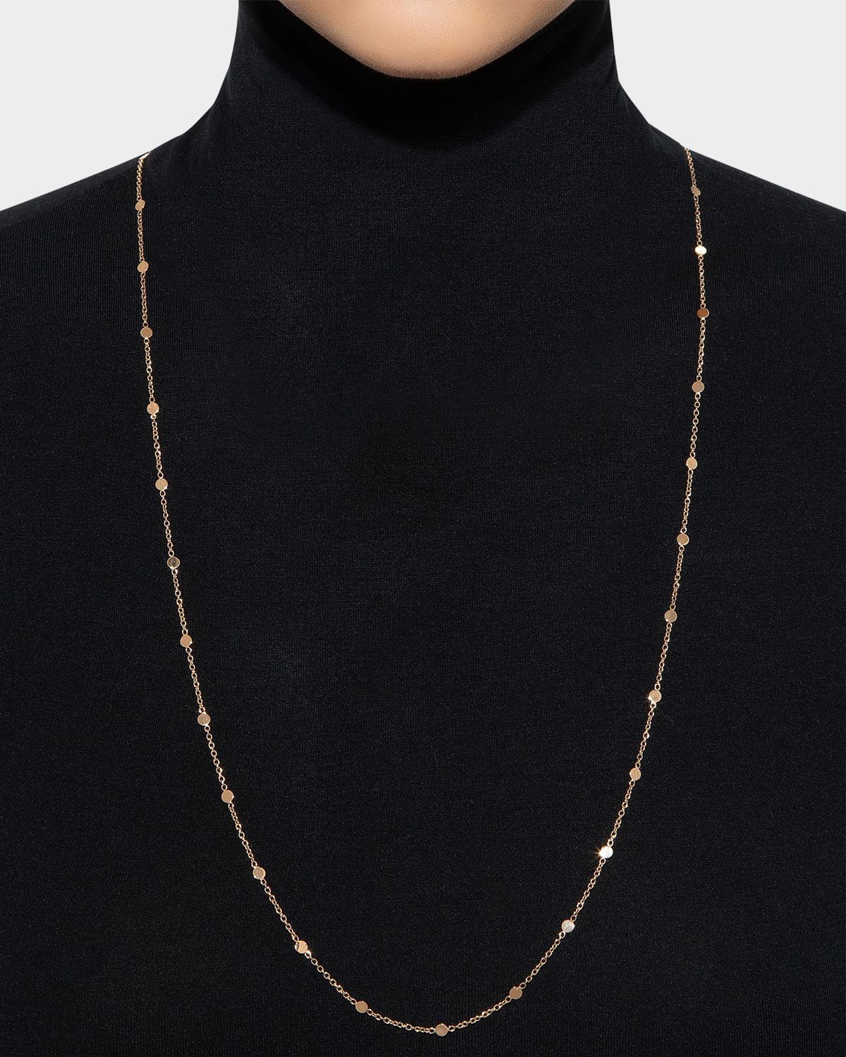 Pasquale Bruni Luce 18K Rose Gold Disc Station Necklace/31.5"