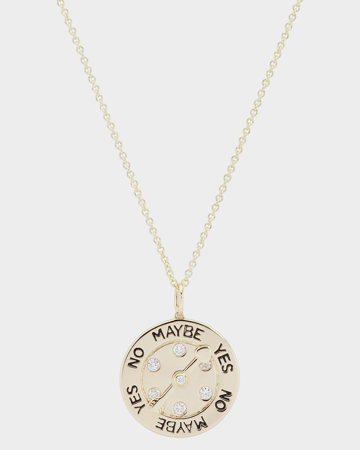 Sydney Evan Love Notes 14K Yellow Gold & 0.15 TCW Diamond Love Meter Pendant Necklace