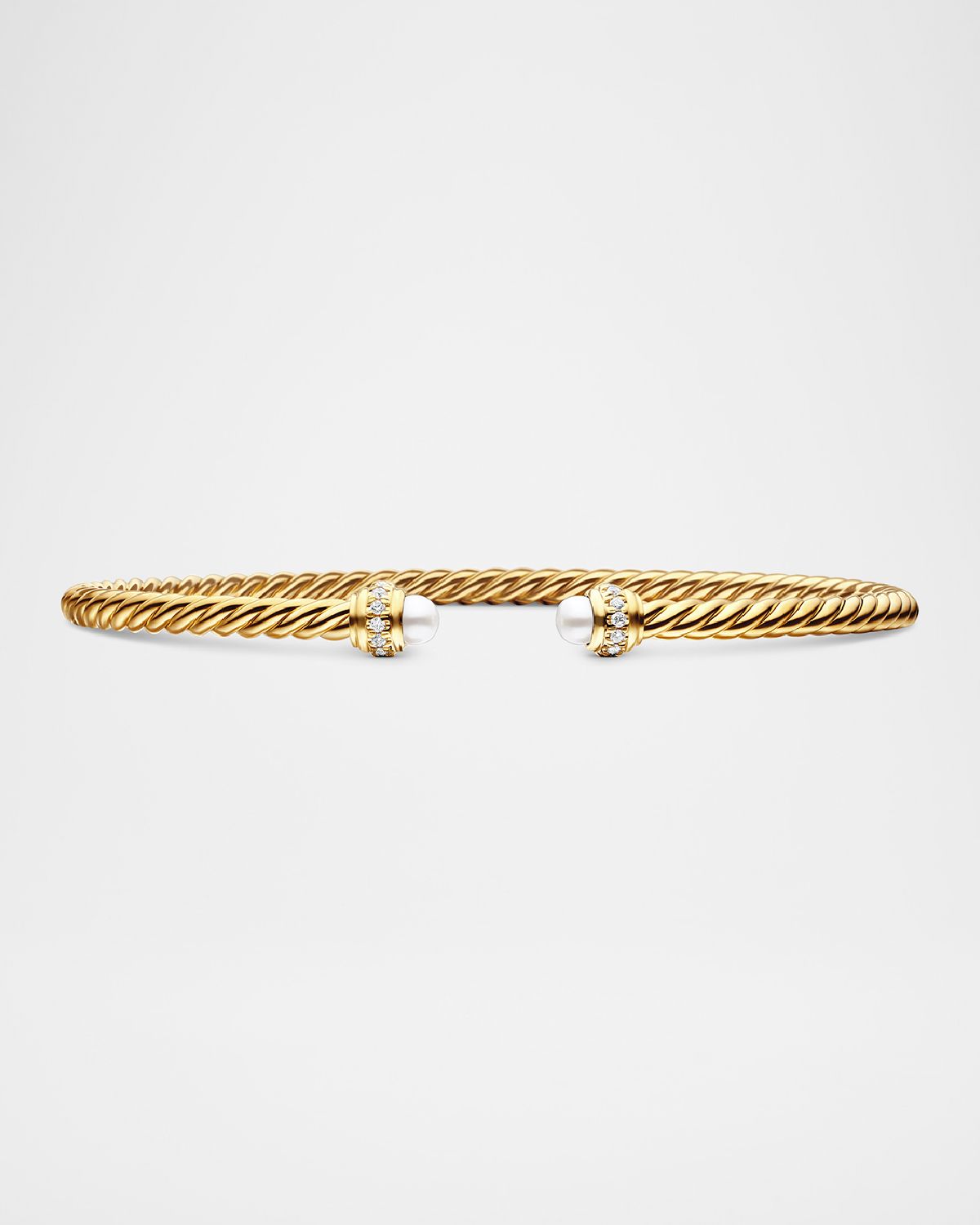 David Yurman Cablespira Bracelet with Gemstone in 18K Gold, 3mm