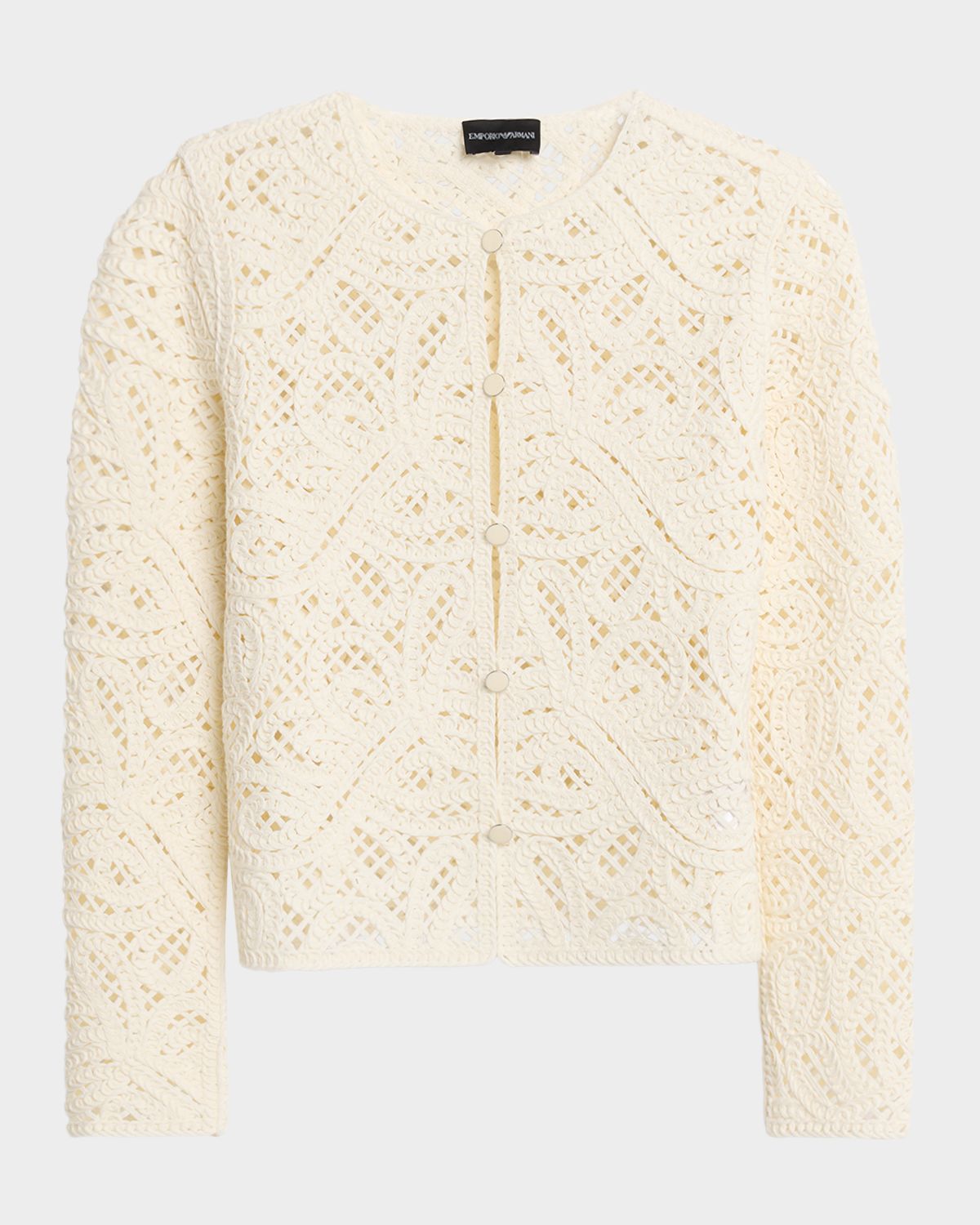 Emporio Armani Open-Stitch Knit Cardigan