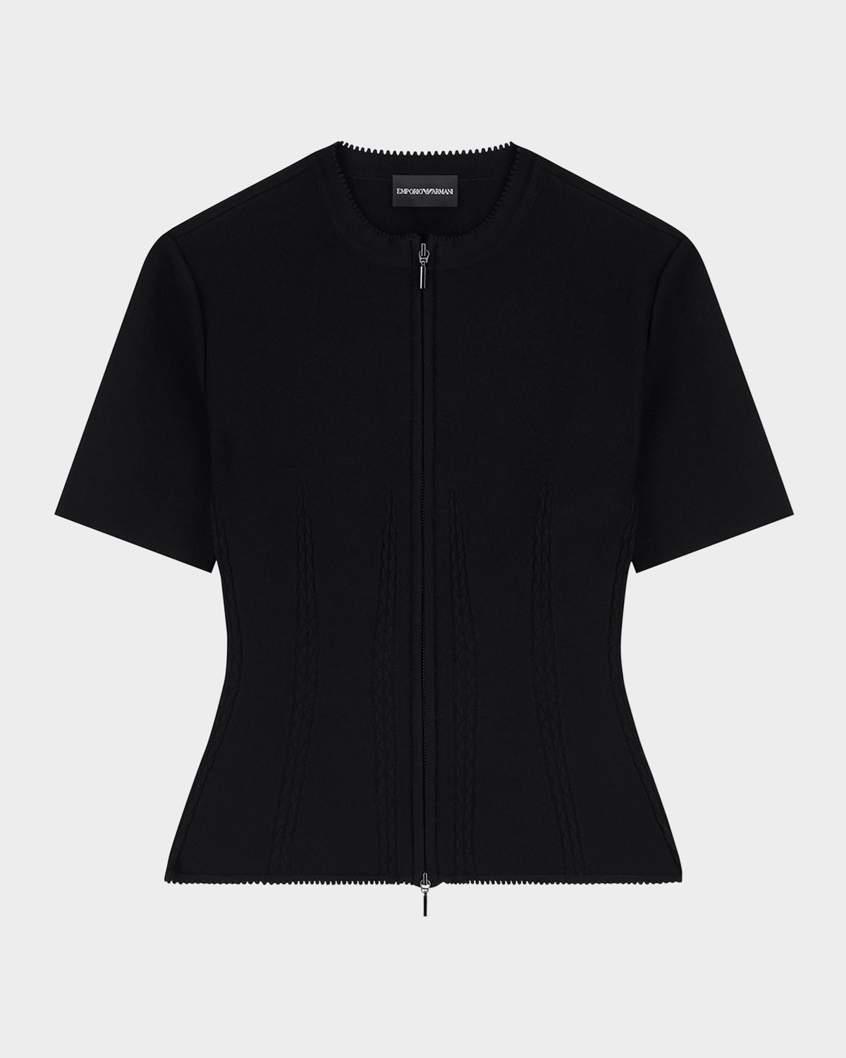 Emporio Armani Cable-Embellished Knit Jacket