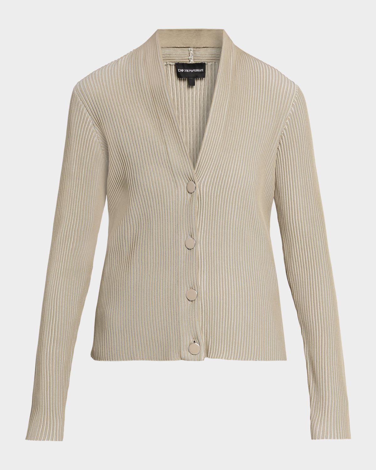 Emporio Armani Button-Down Rib Knit Cardigan