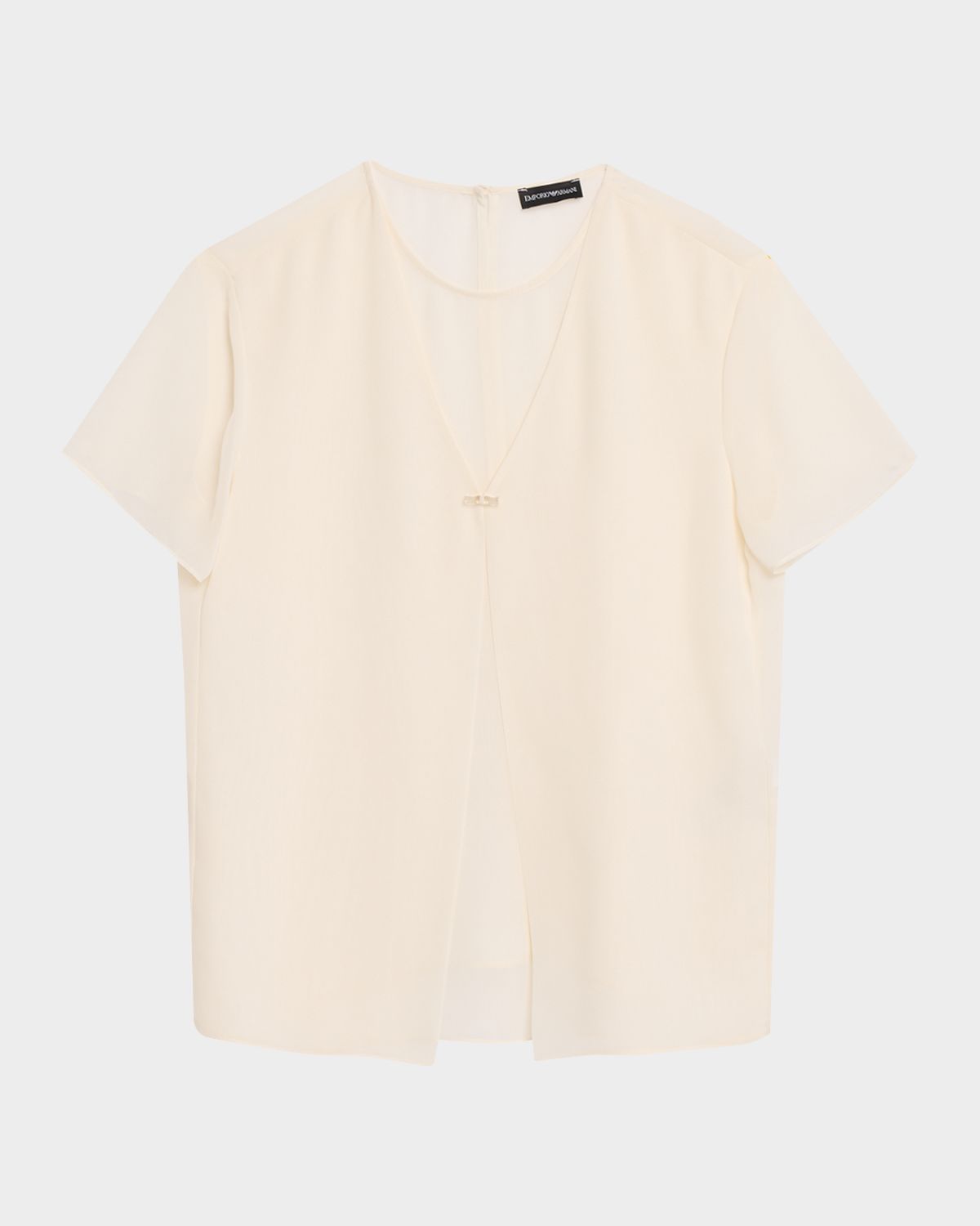 Emporio Armani Layered Sheer Georgette Top