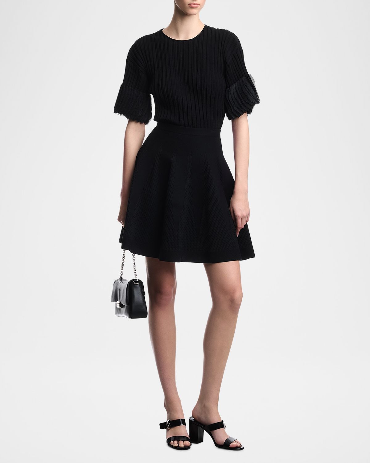 Emporio Armani Knit A-Line Mini Skirt
