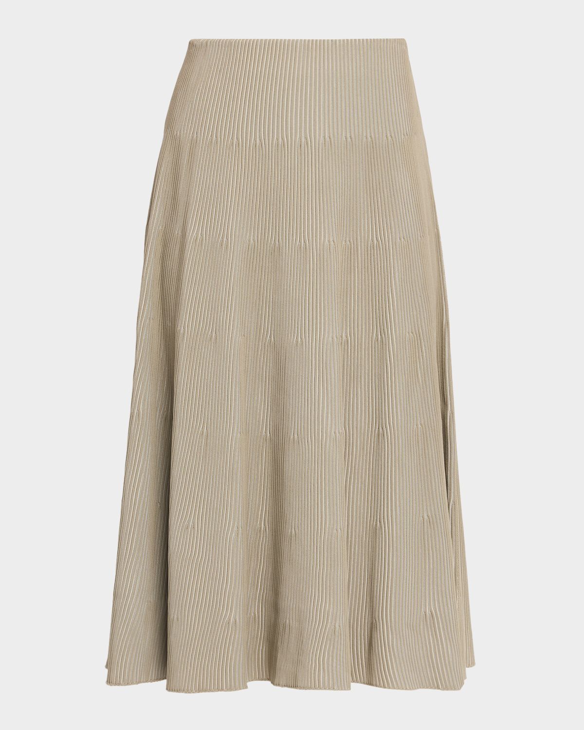 Emporio Armani A-Line Rib Knit Midi Skirt