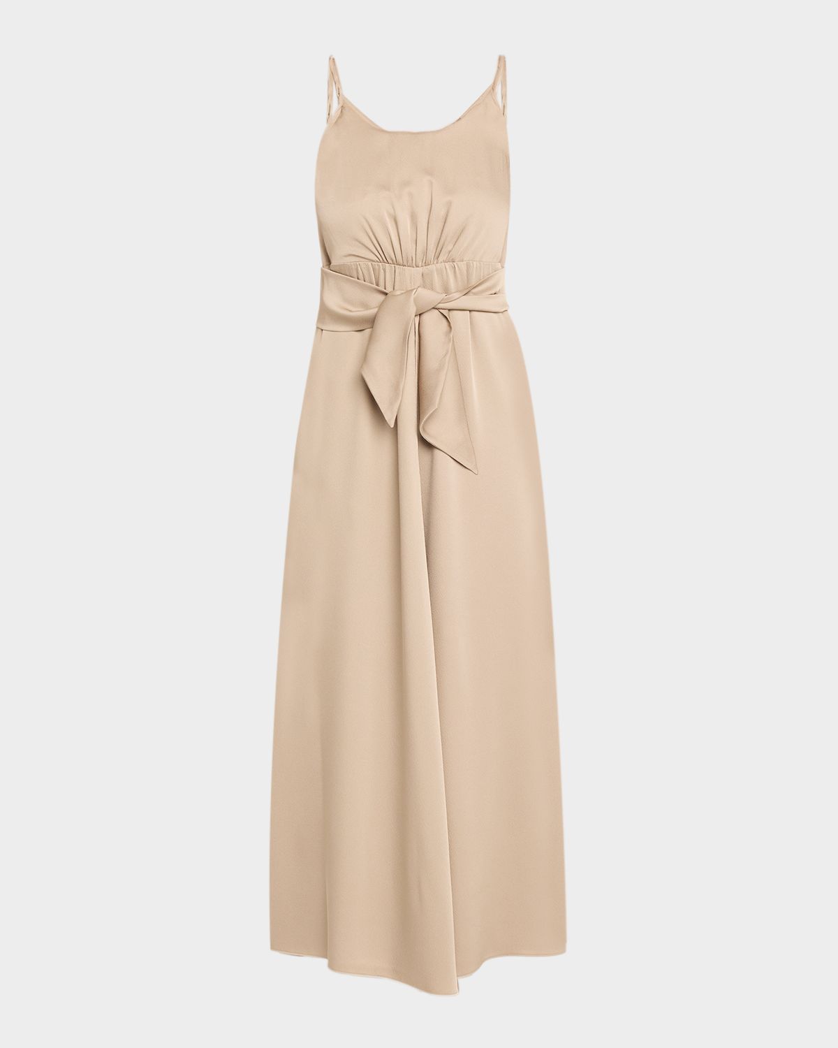 Emporio Armani Multi-Slit Twill Crepe Midi Dress
