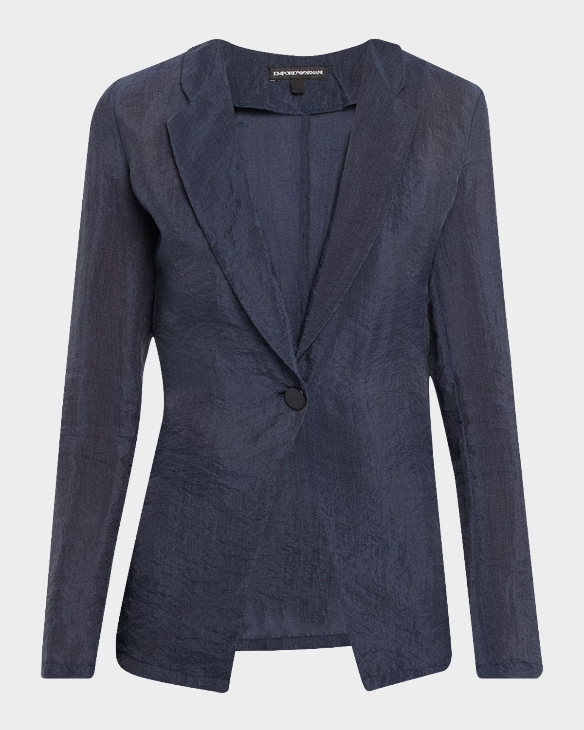 Emporio Armani Single-Button Technical Crepon Shirt Jacket