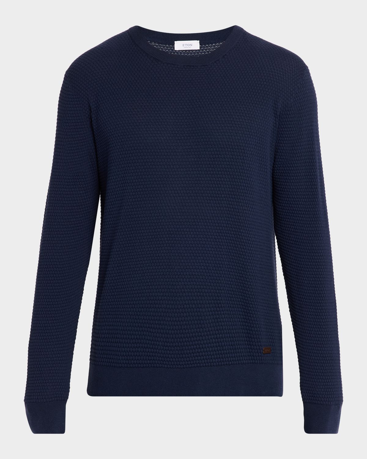 Eton Men 's Structured Knit Crewneck Sweater
