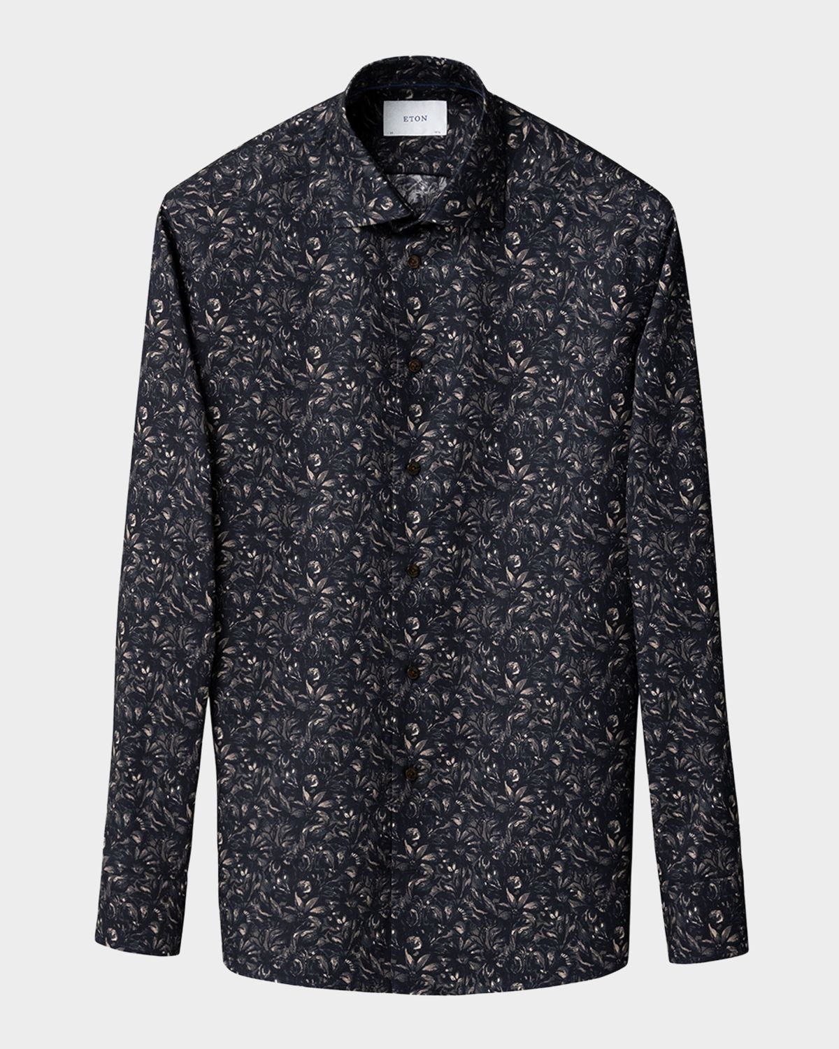 Eton Men 's Slim Fit Floral Twill Dress Shirt