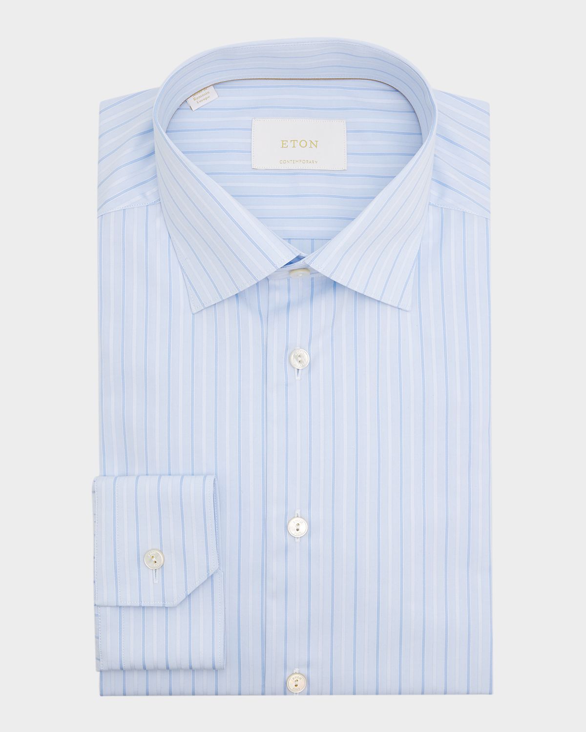 Eton Men 's Elevated Striped Cotton Dress Shirt | Thumbnail 3 Eton Men 's Elevated Striped Cotton Dress Shirt | Thumbnail 3