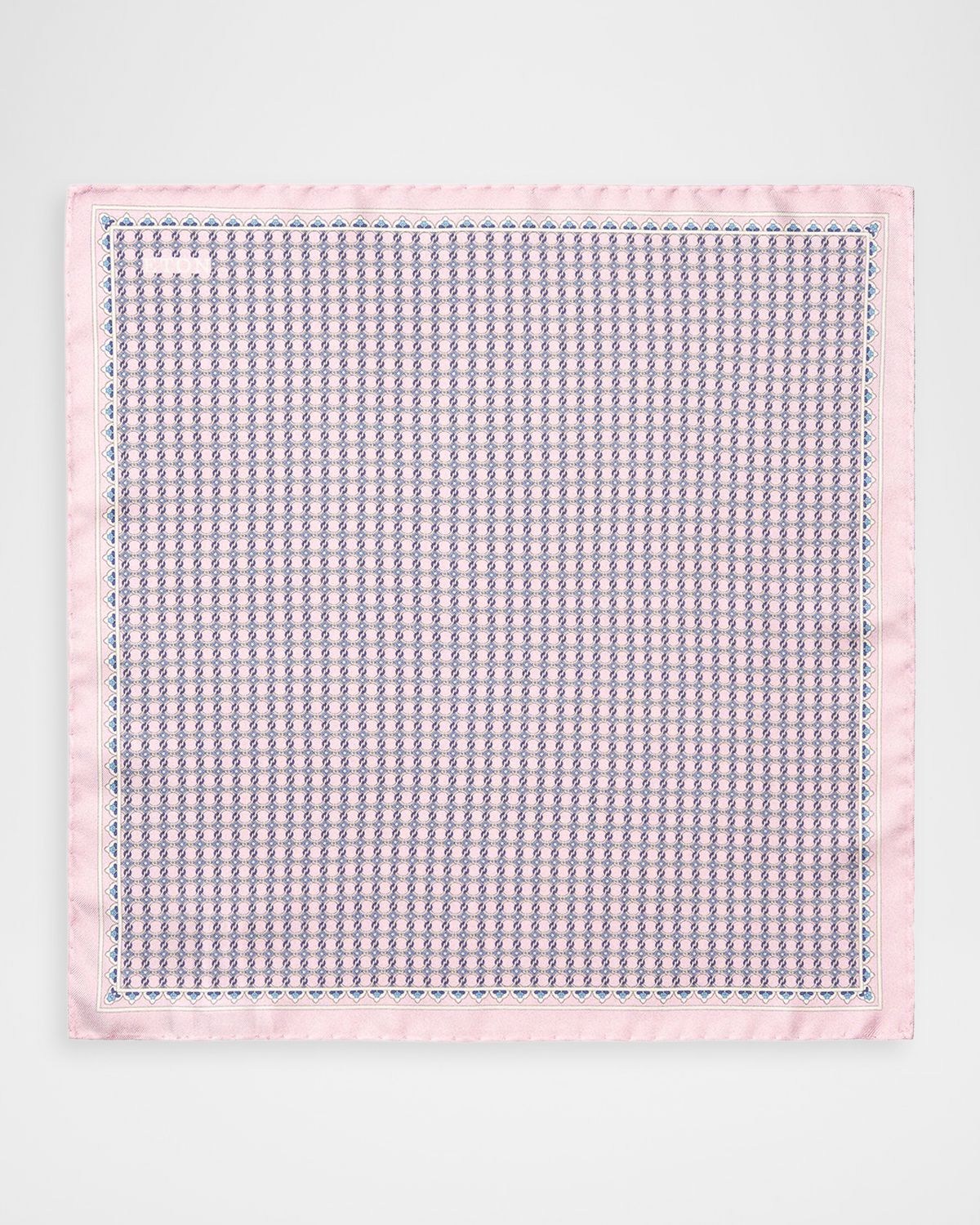 Eton Men 's Geometric Link-Print Silk Pocket Square