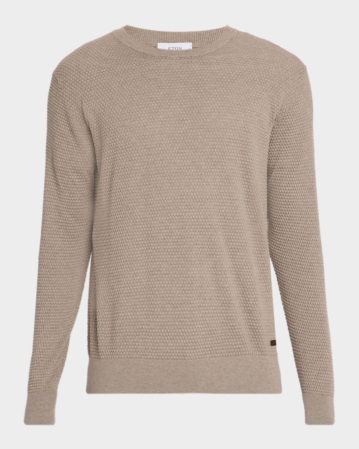Eton Men 's Structured Cotton Knit Crewneck Sweater