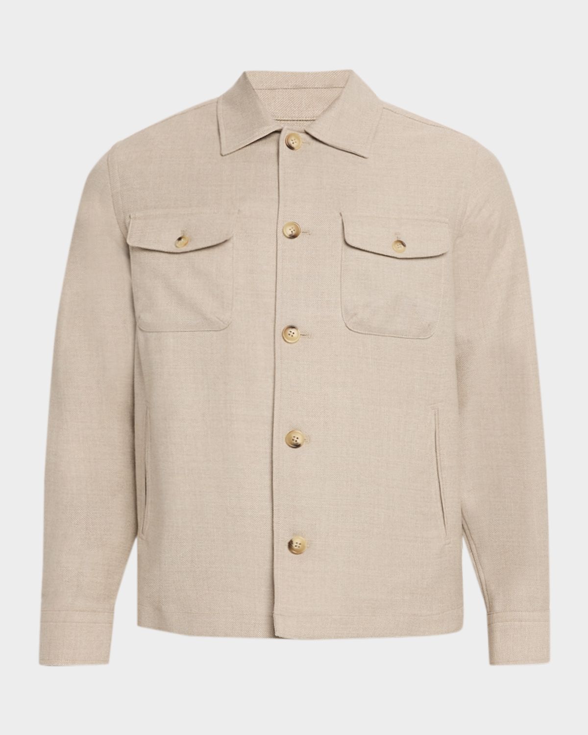 Eton Men 's Wool and Cashmere Overshirt