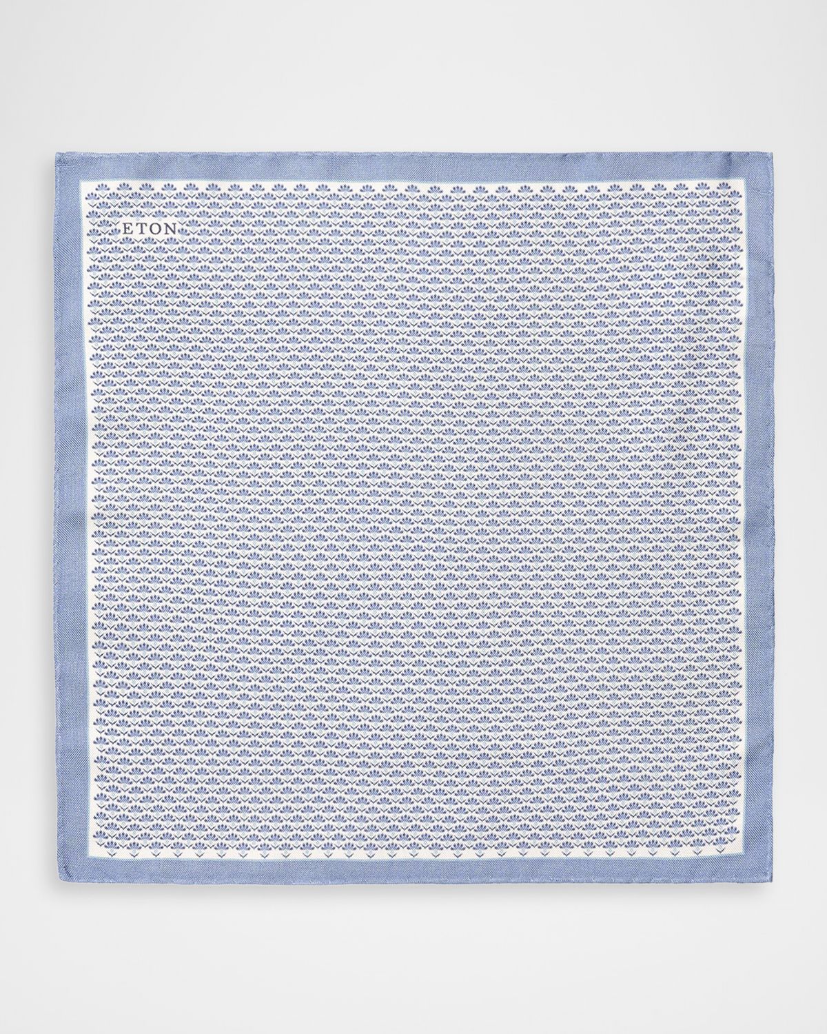 Eton Men 's Geometric Floral Silk Pocket Square | Thumbnail 3