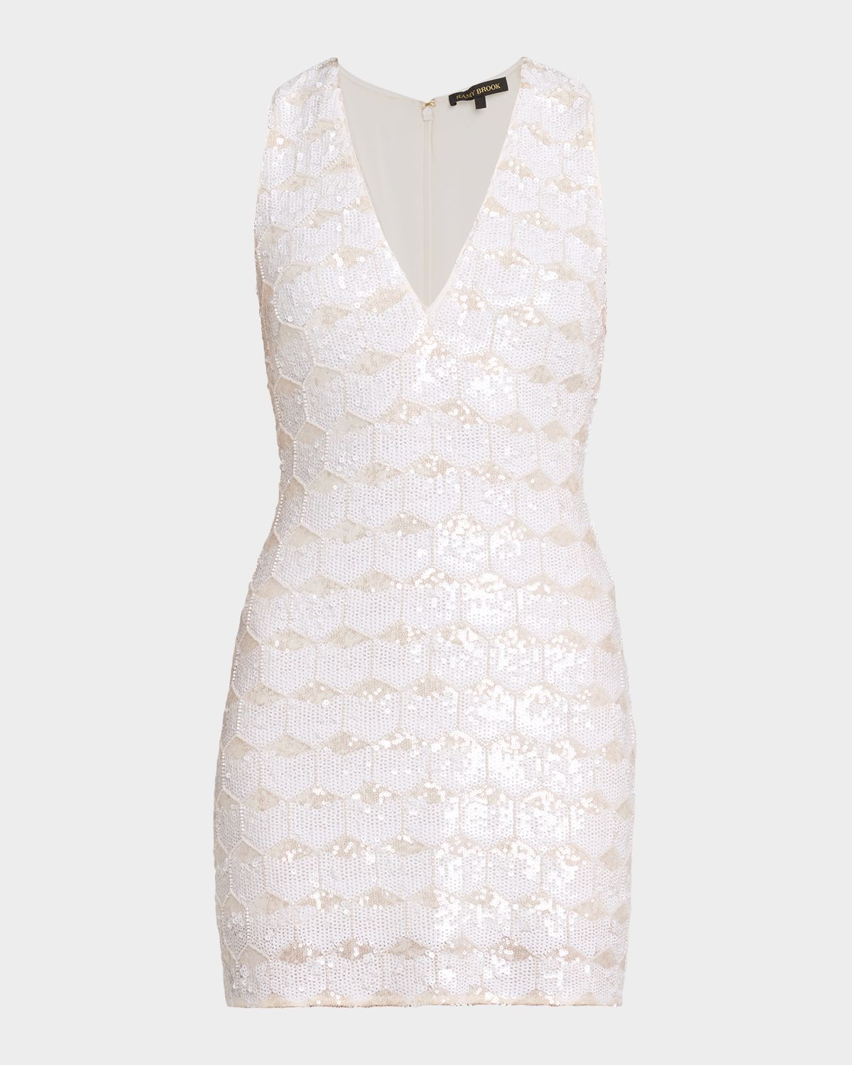 Ramy Brook Ari Sequin Plunging Mini Dress