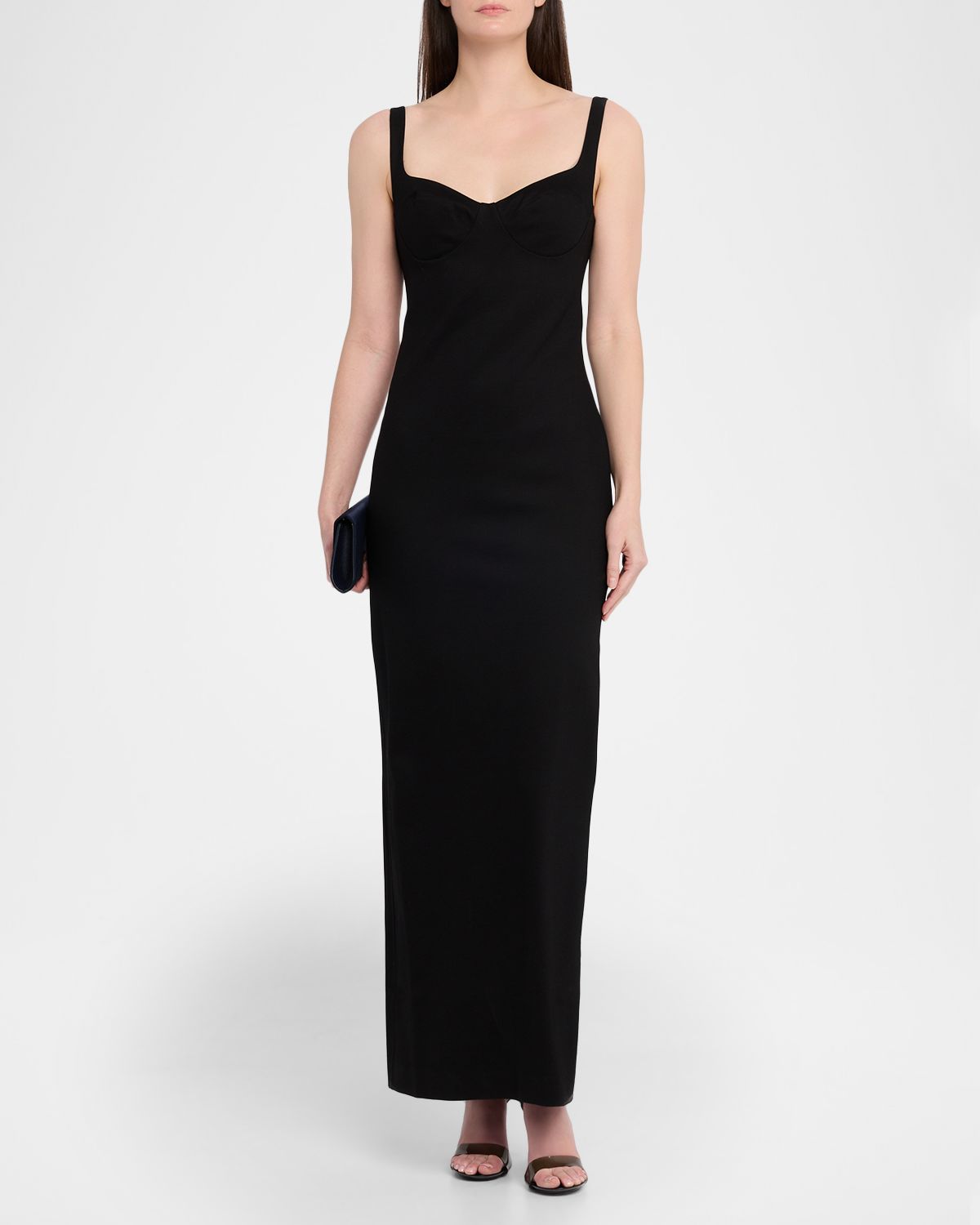 SIMKHAI Cabot Sculpted Scuba Maxi Dress