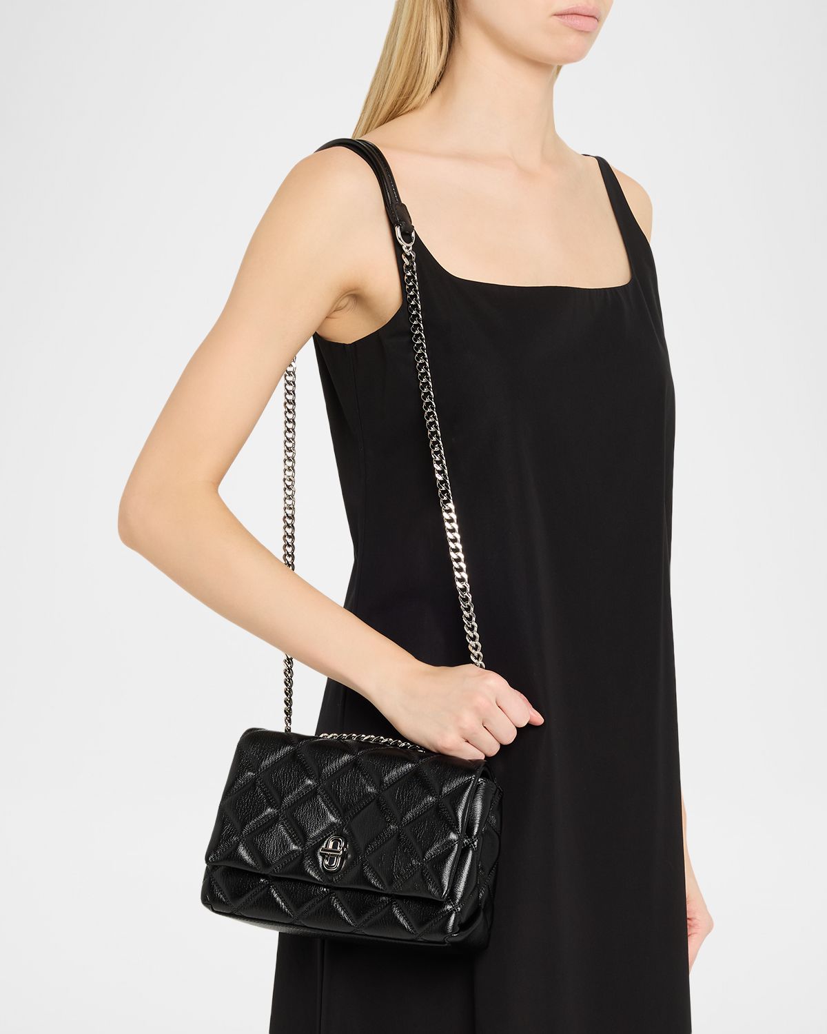 Marc Jacobs The Quilted Leather Slim Dual Convertible Shoulder Bag