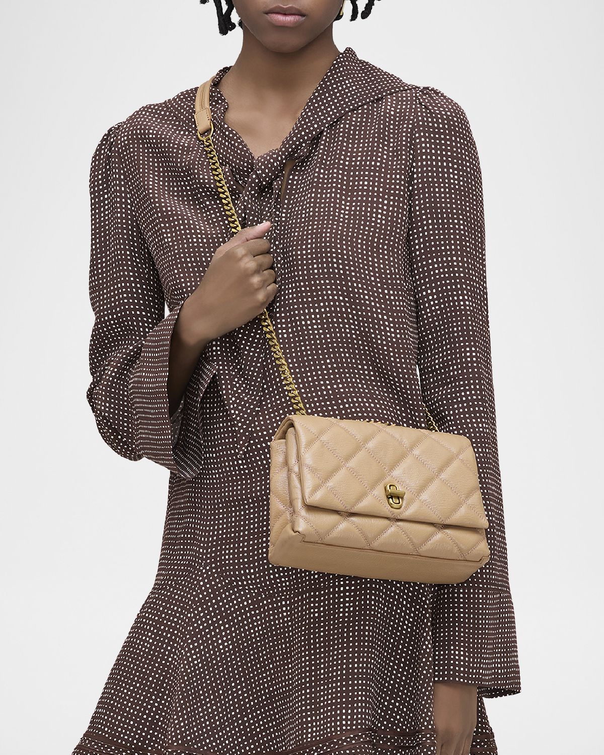 Marc Jacobs The Quilted Leather Slim Dual Convertible Shoulder Bag