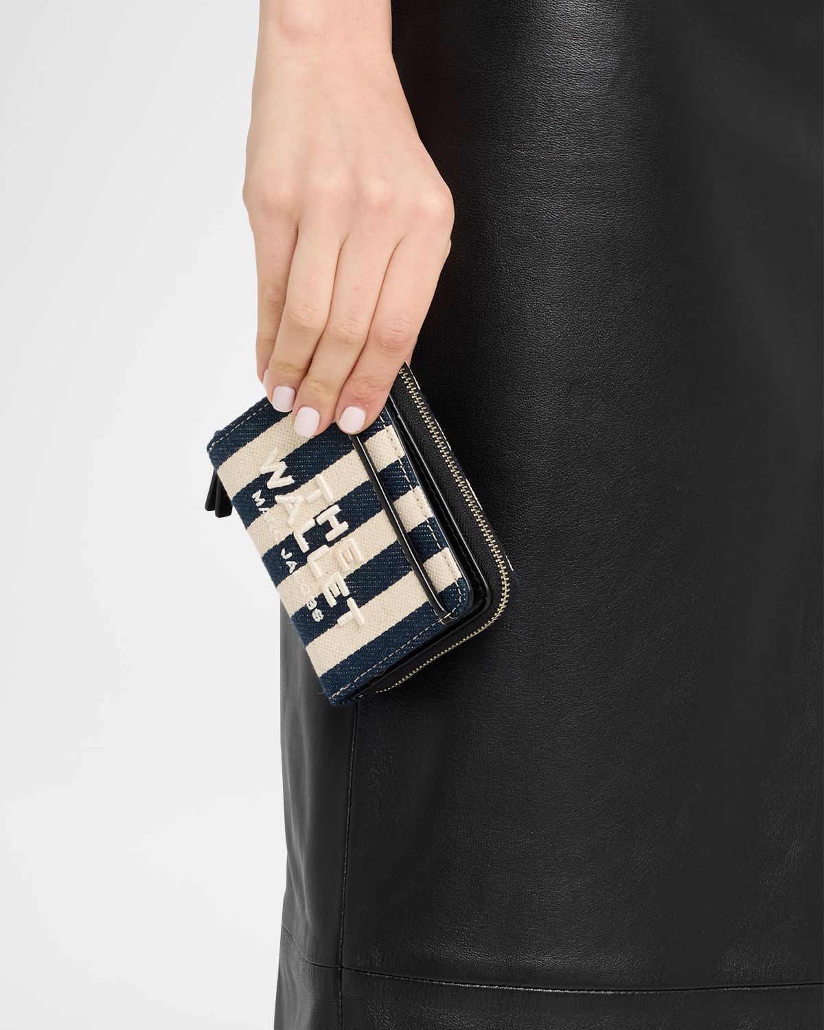 Marc Jacobs The Stripe Canvas Mini Compact Wallet