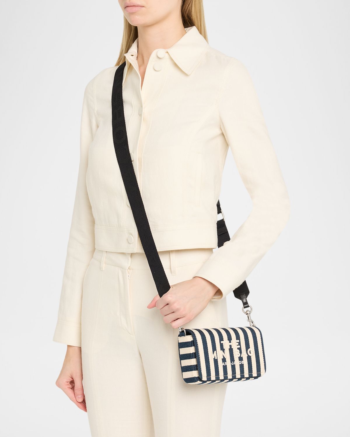 Marc Jacobs The Mini Striped Canvas Crossbody Bag