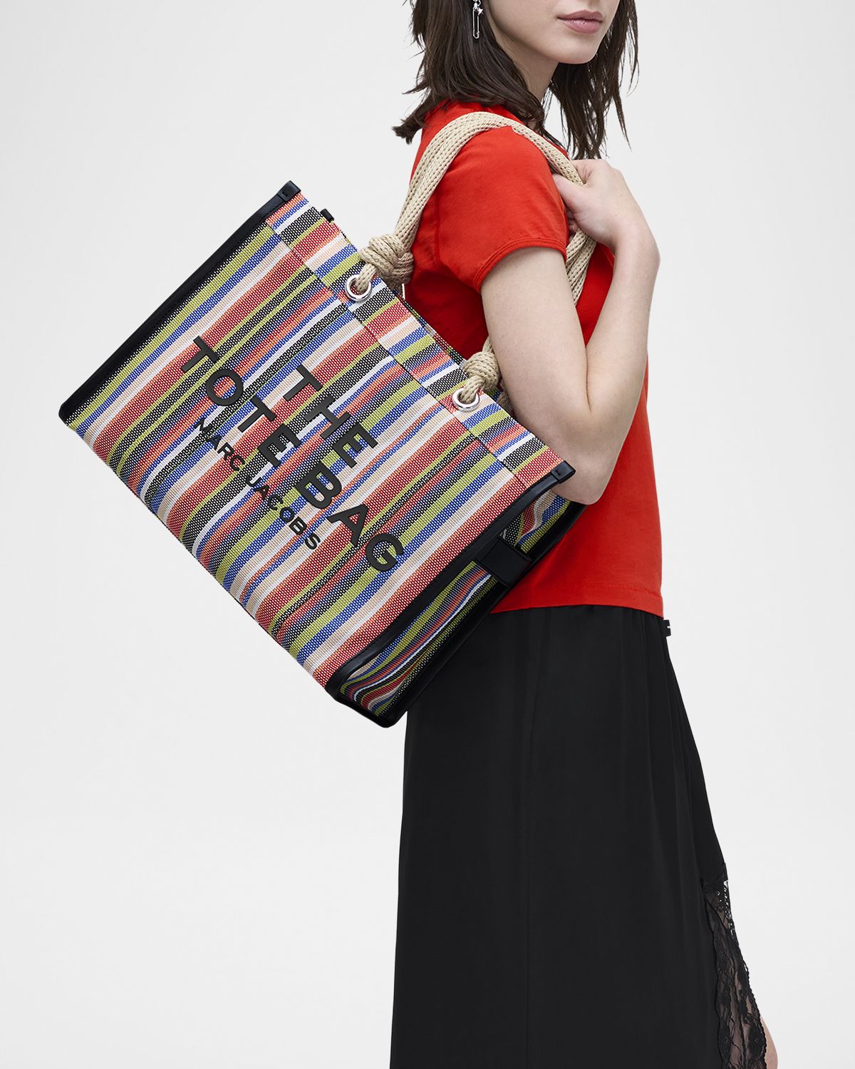 Marc Jacobs The Stripe Mesh Large Tote Bag | Thumbnail 7