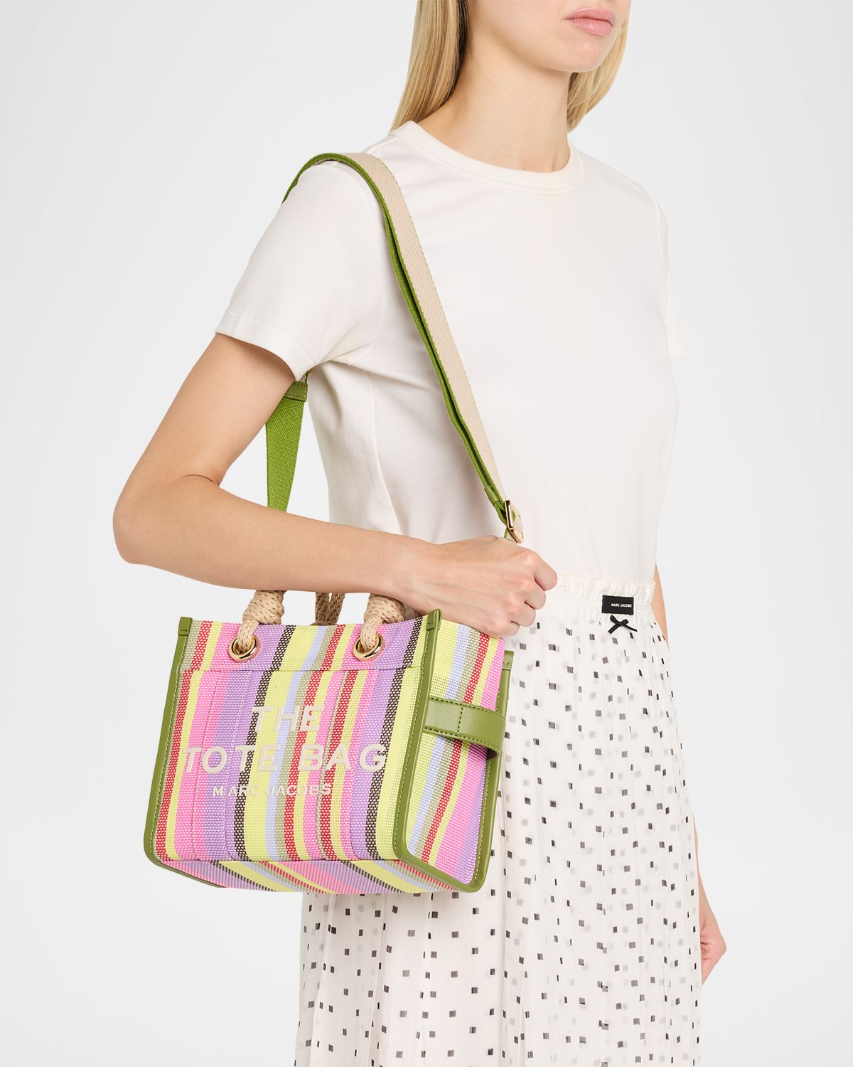 Marc Jacobs The Stripe Mesh Small Tote Bag | Thumbnail 8