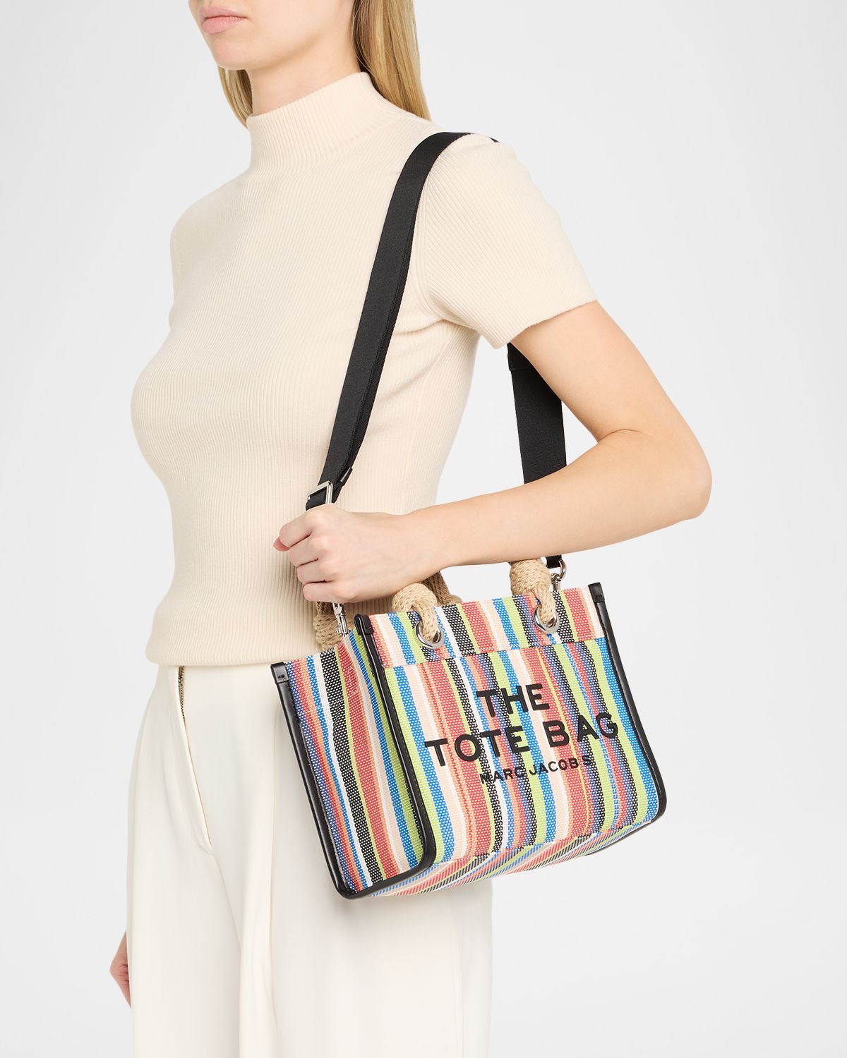 Marc Jacobs The Stripe Mesh Small Tote Bag