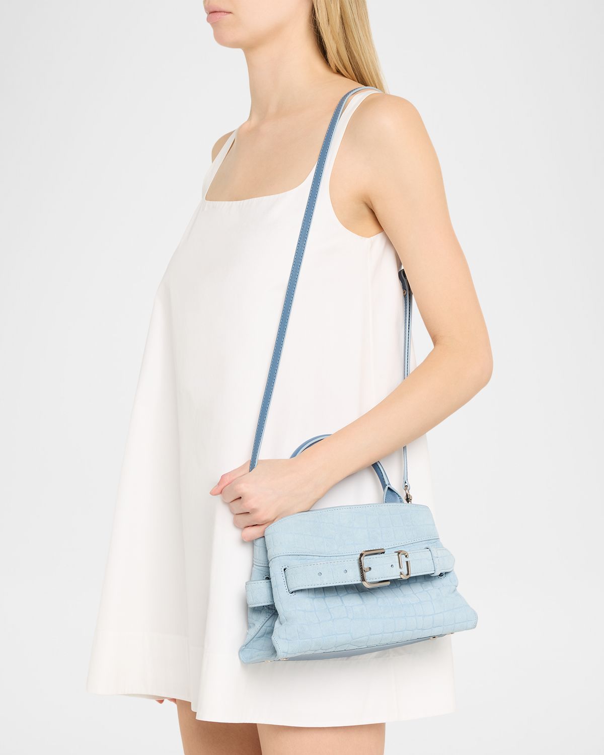 Marc Jacobs The Suede Croc Dakota Small Satchel Bag