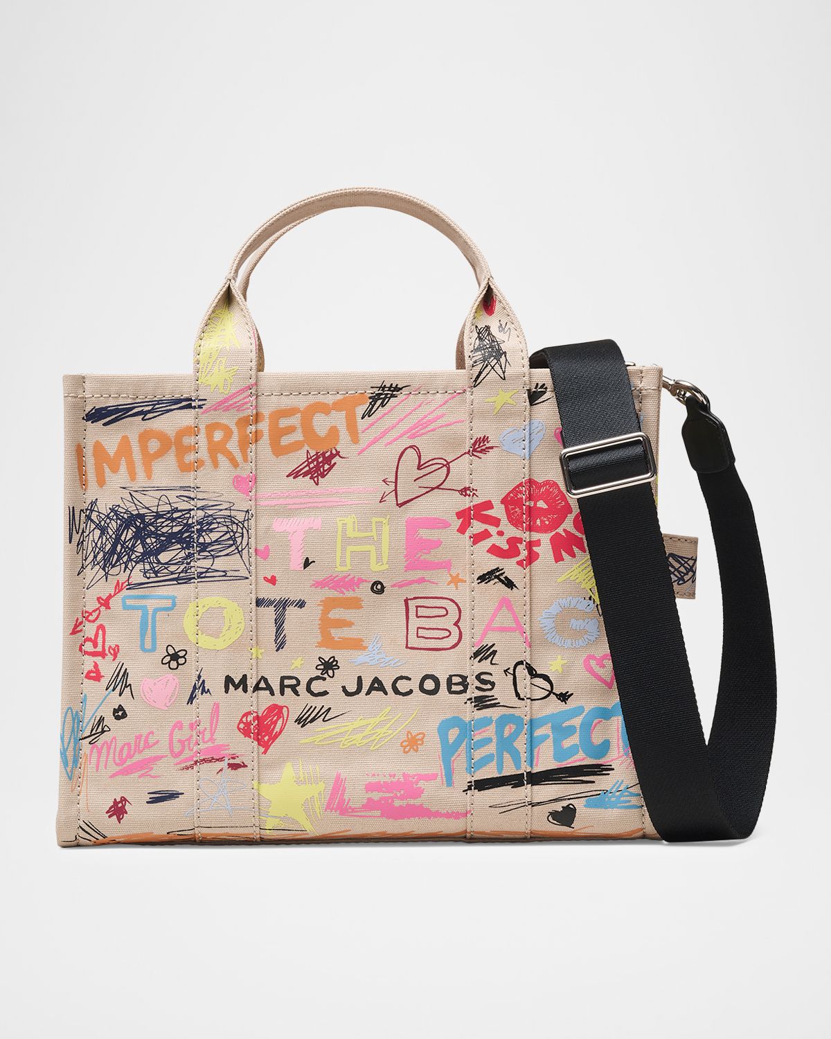 Marc Jacobs The Punk Scribble Canvas Medium Tote Bag