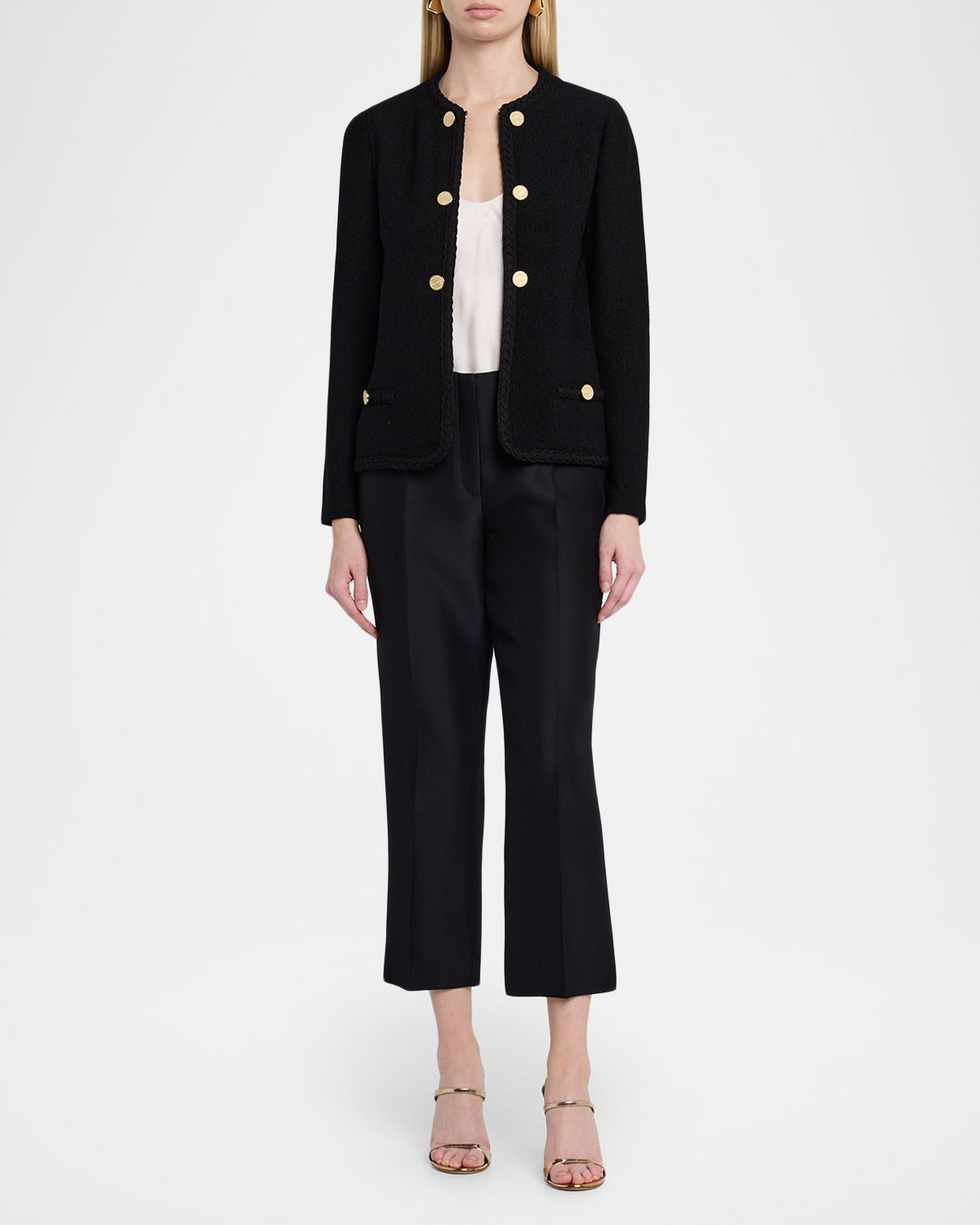 Misook Relaxed Braid-Trim Tweed Jacket | Thumbnail 5 Misook Relaxed Braid-Trim Tweed Jacket | Thumbnail 5