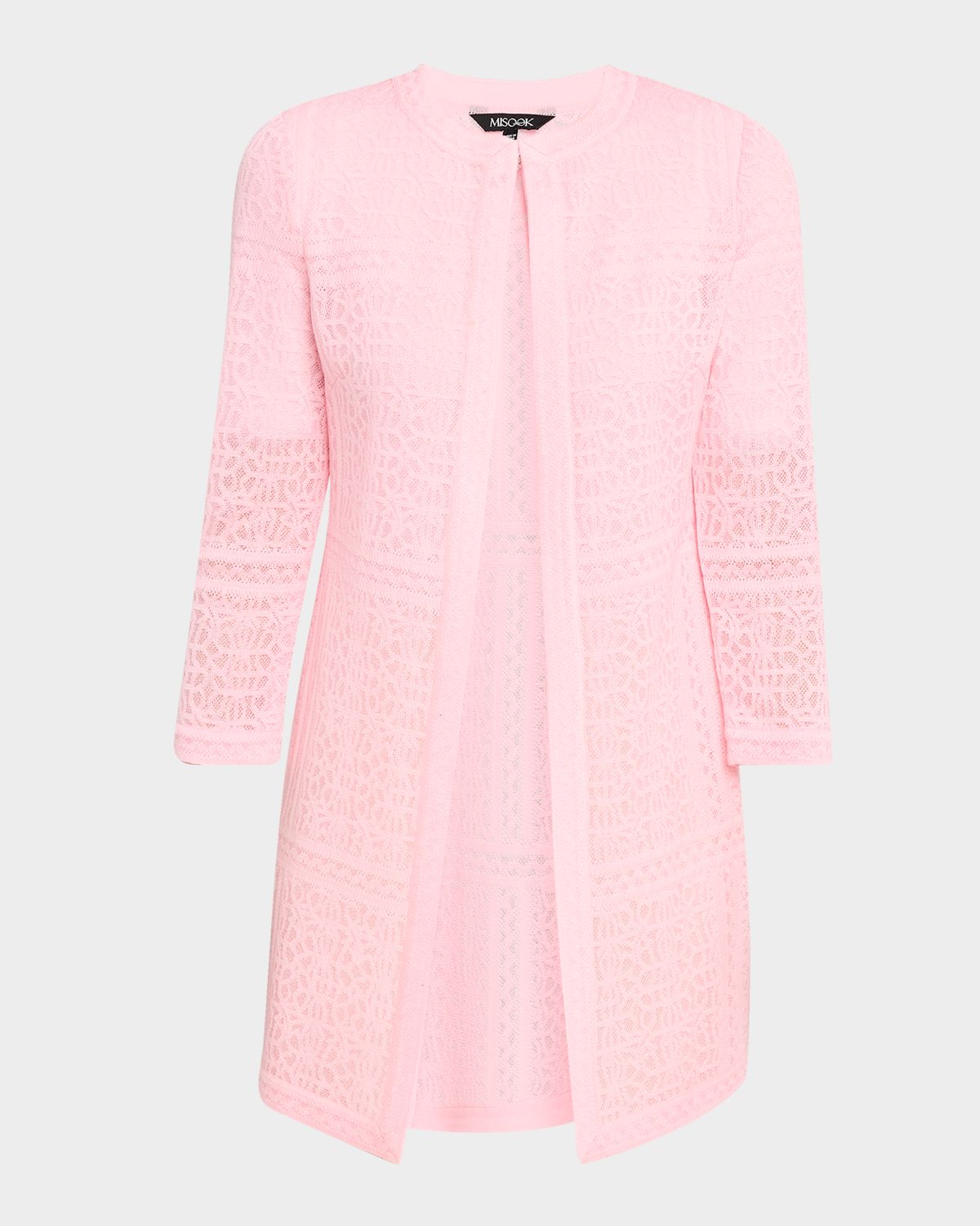 Misook Heritage 3/4-Sleeve Lace Knit Jacket