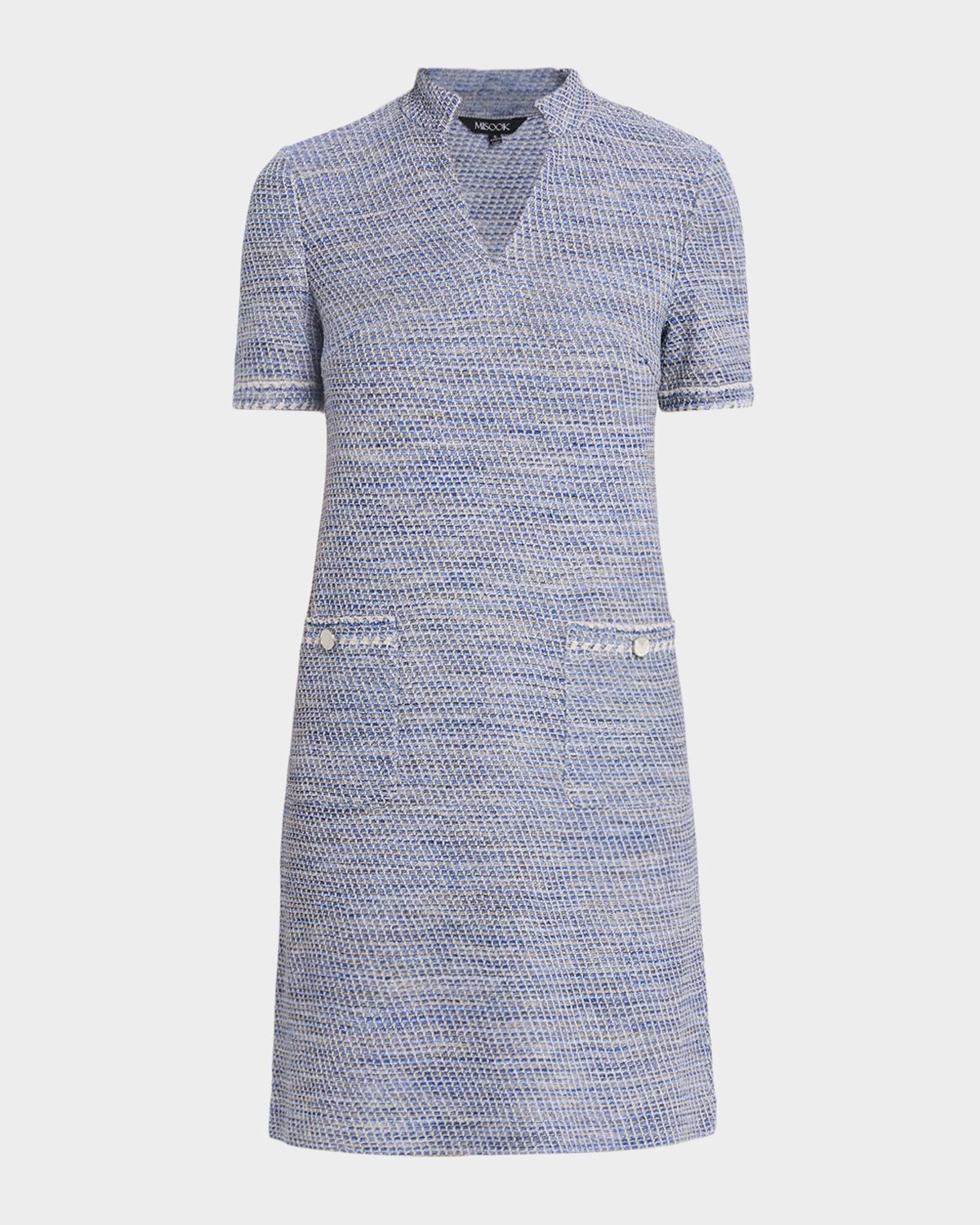 Misook Melange Tweed Knit Shift Dress