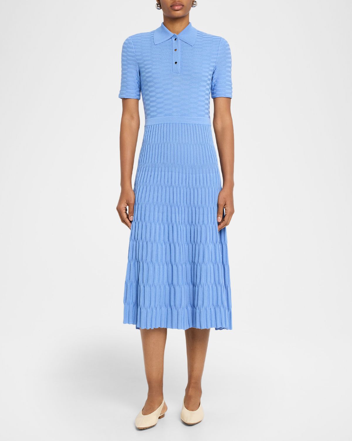 Misook Knit A-Line Midi Dress