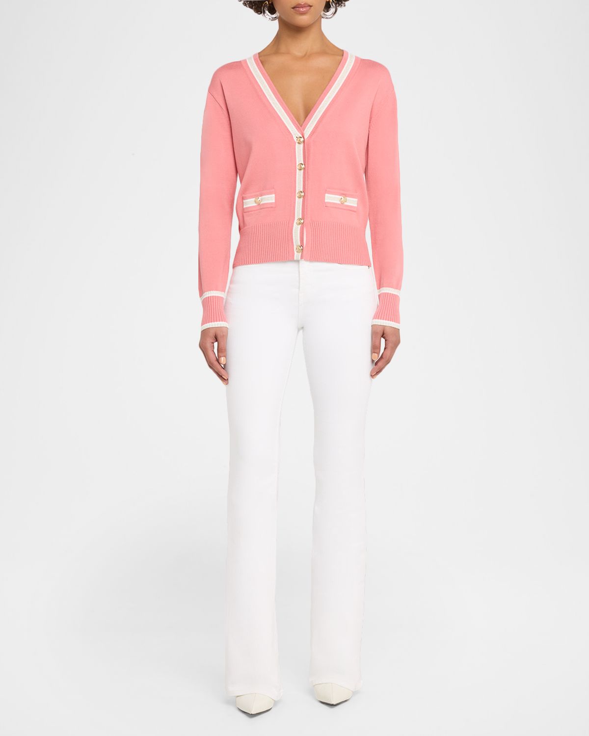Elie Tahari Kiva V-Neck Cardigan