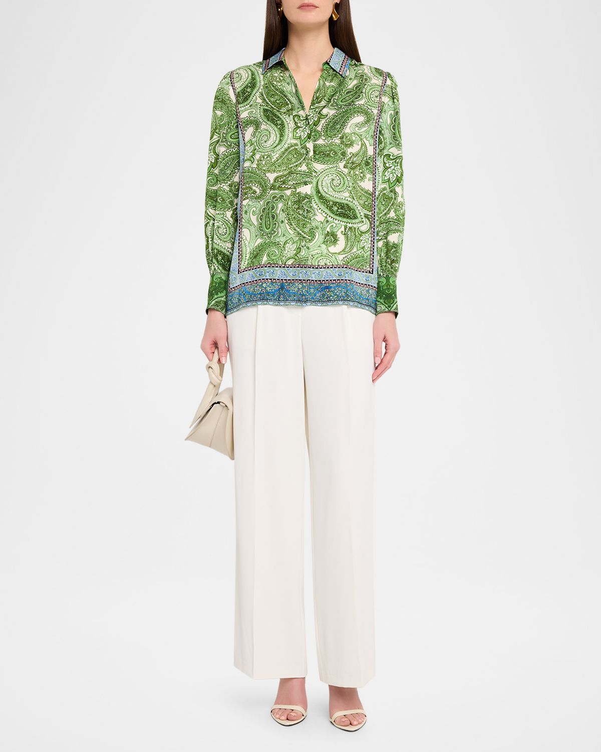 Elie Tahari Olivia Regent Paisley-Print Blouse