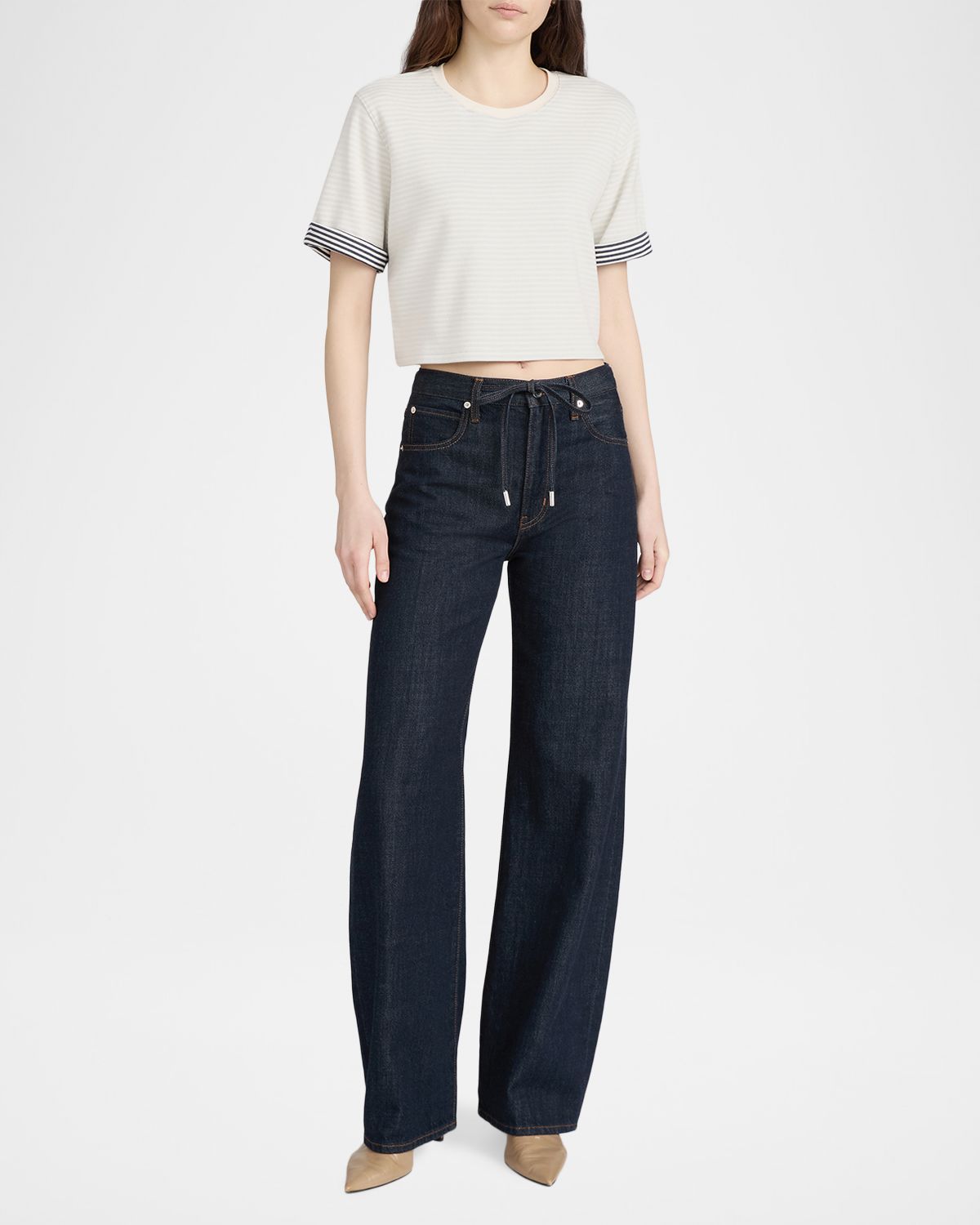 FRAME The Off-Duty Drawstring Bow Jeans | Thumbnail 9 FRAME The Off-Duty Drawstring Bow Jeans | Thumbnail 9
