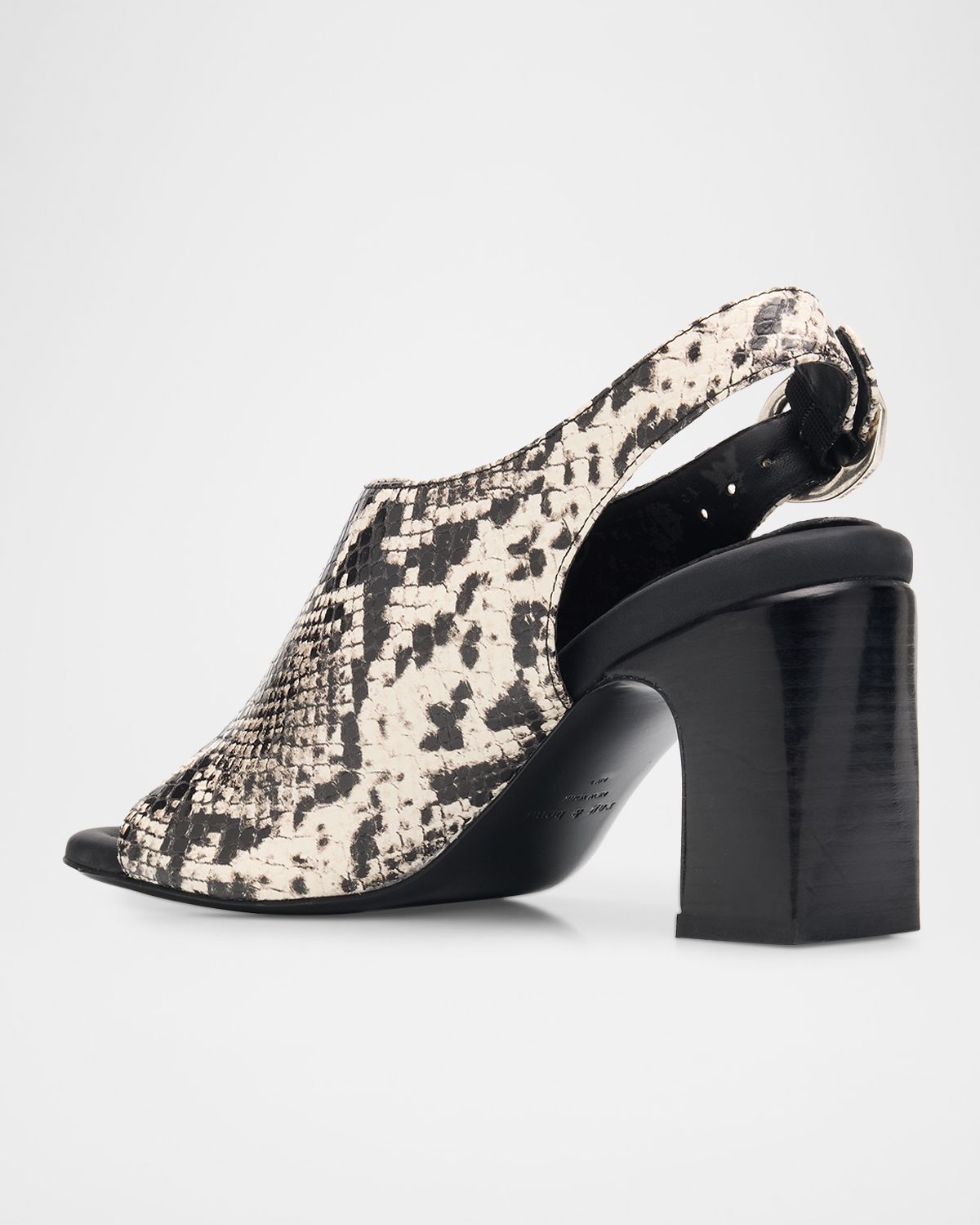 Rag & Bone 75mm Gigi Snake-Printed Leather Slingback Sandals