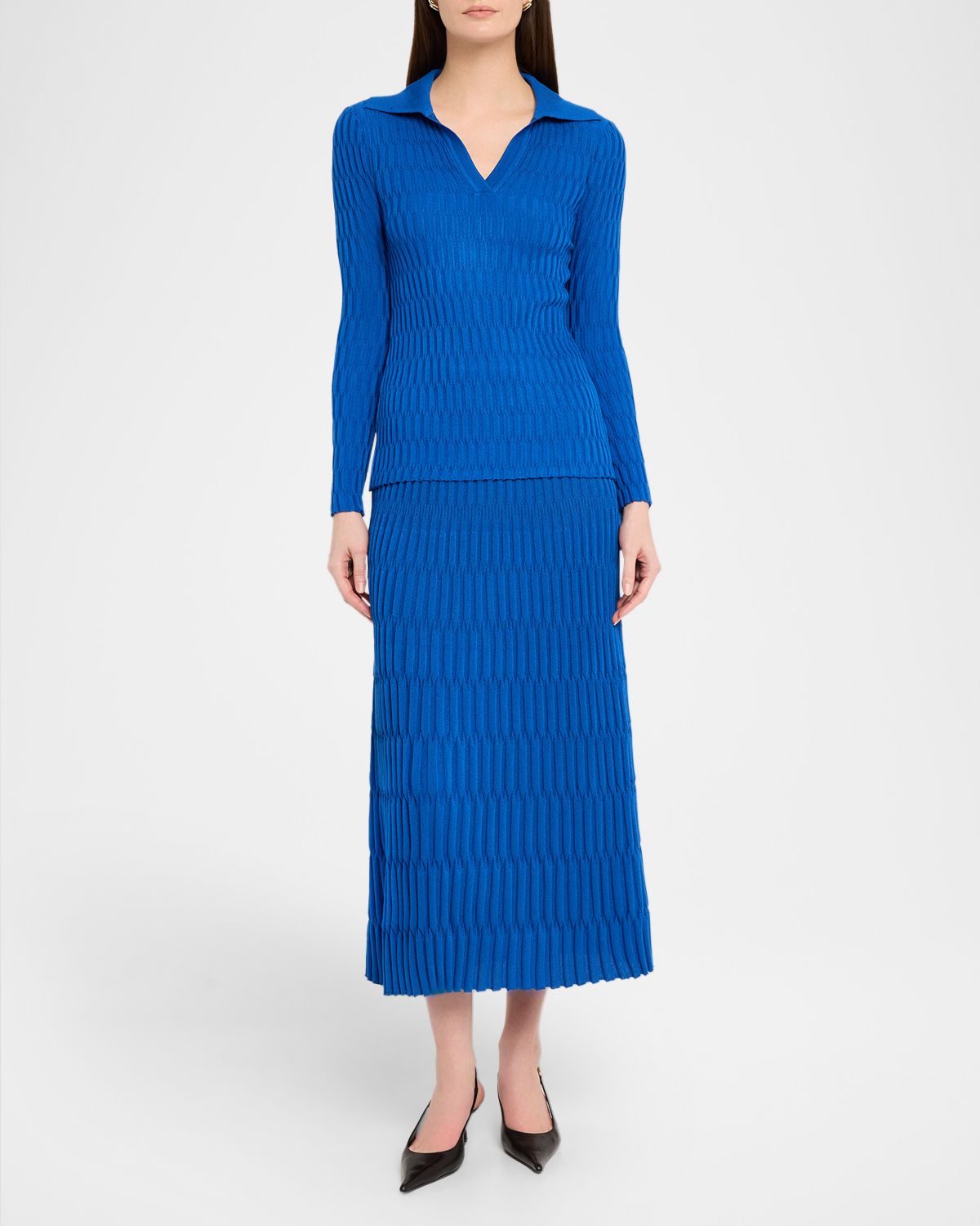 Misook Raised Geometric Soft Knit Tunic