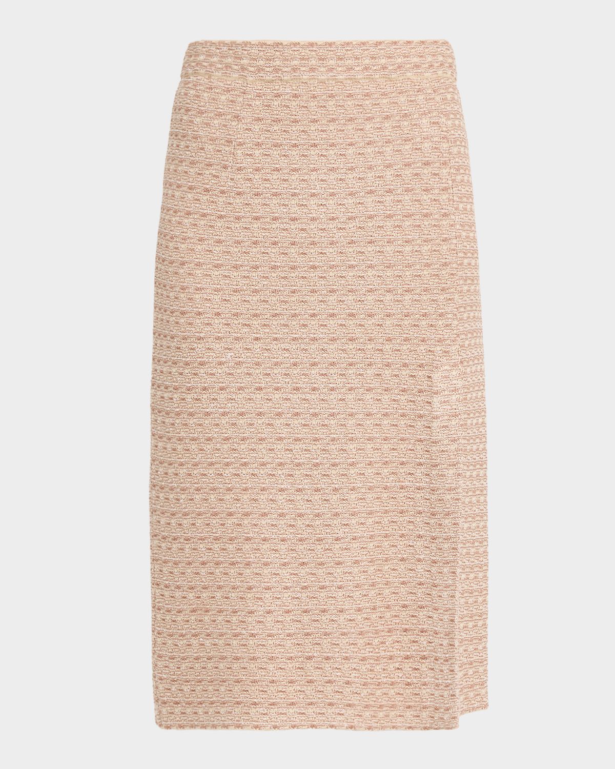 Misook Tonal Tweed Straight Knit Skirt