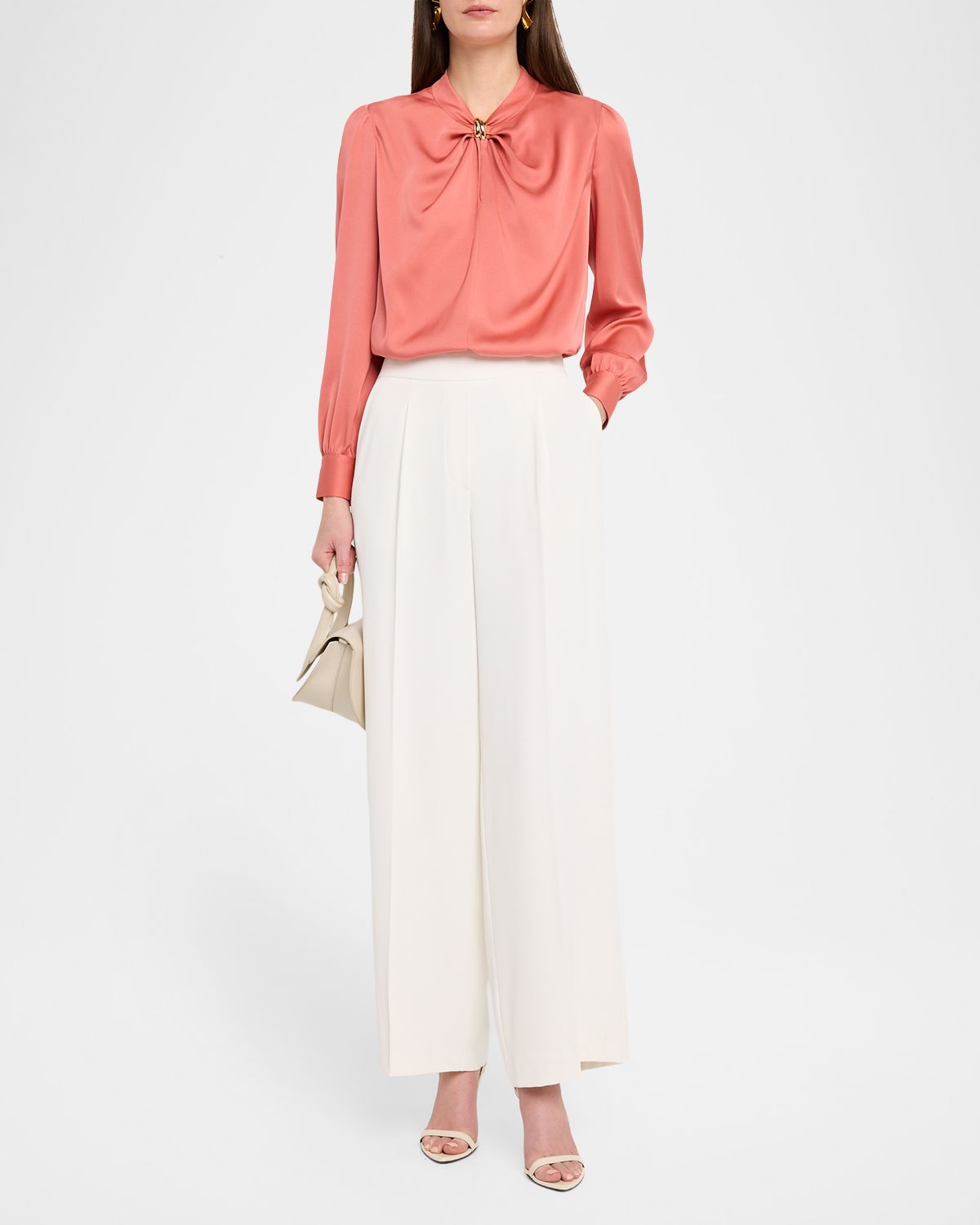 Elie Tahari The Clare Pleated Wide-Leg Pants