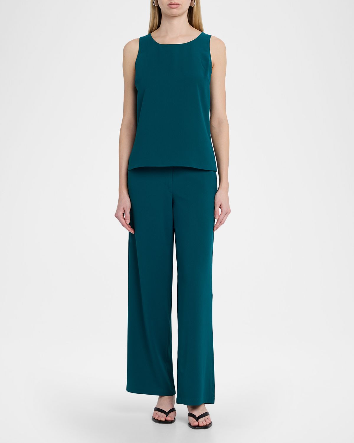 Misook Mid-Rise Straight-Leg Pants