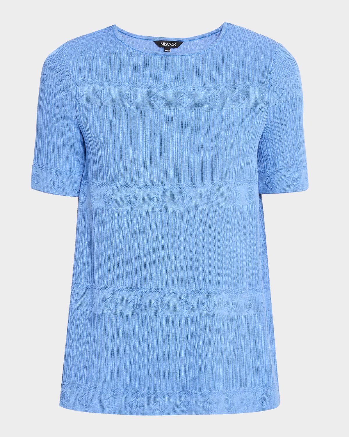 Misook Crewneck Geometric-Knit Tunic | Thumbnail 6 Misook Crewneck Geometric-Knit Tunic | Thumbnail 6