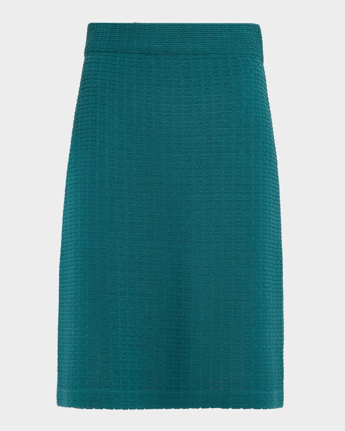Misook Straight Textured Knit Skirt