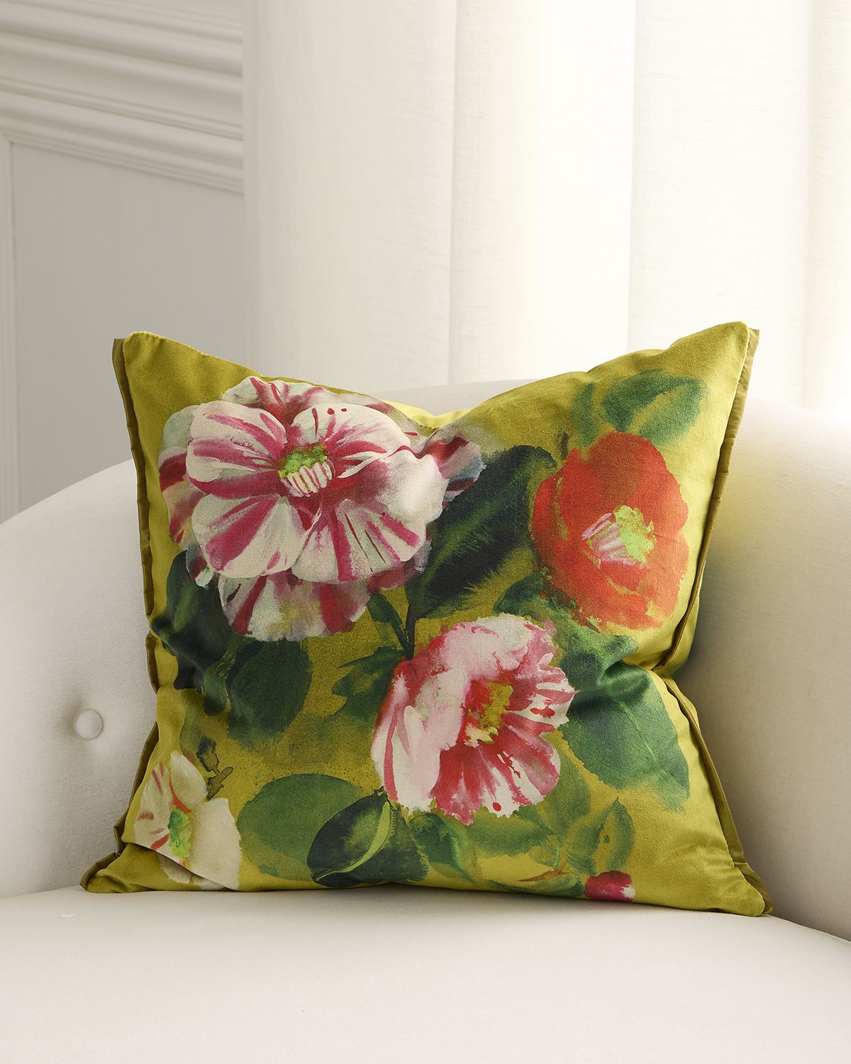 Designers Guild Camellia Velours Decorative Pillow, 20" Square | Thumbnail 3 Designers Guild Camellia Velours Decorative Pillow, 20" Square | Thumbnail 3